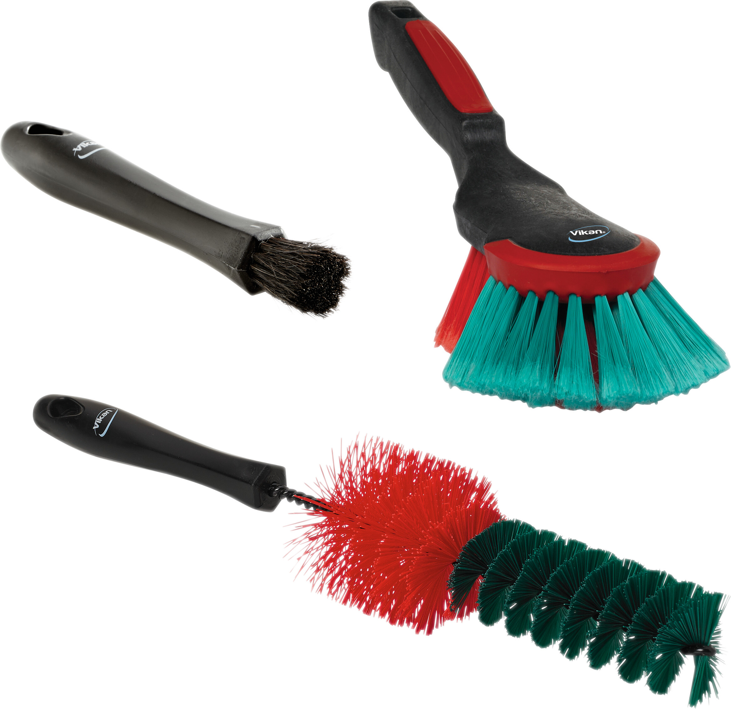 Vikan Campaign Set, 3 Brushes, 340 mm, , Black