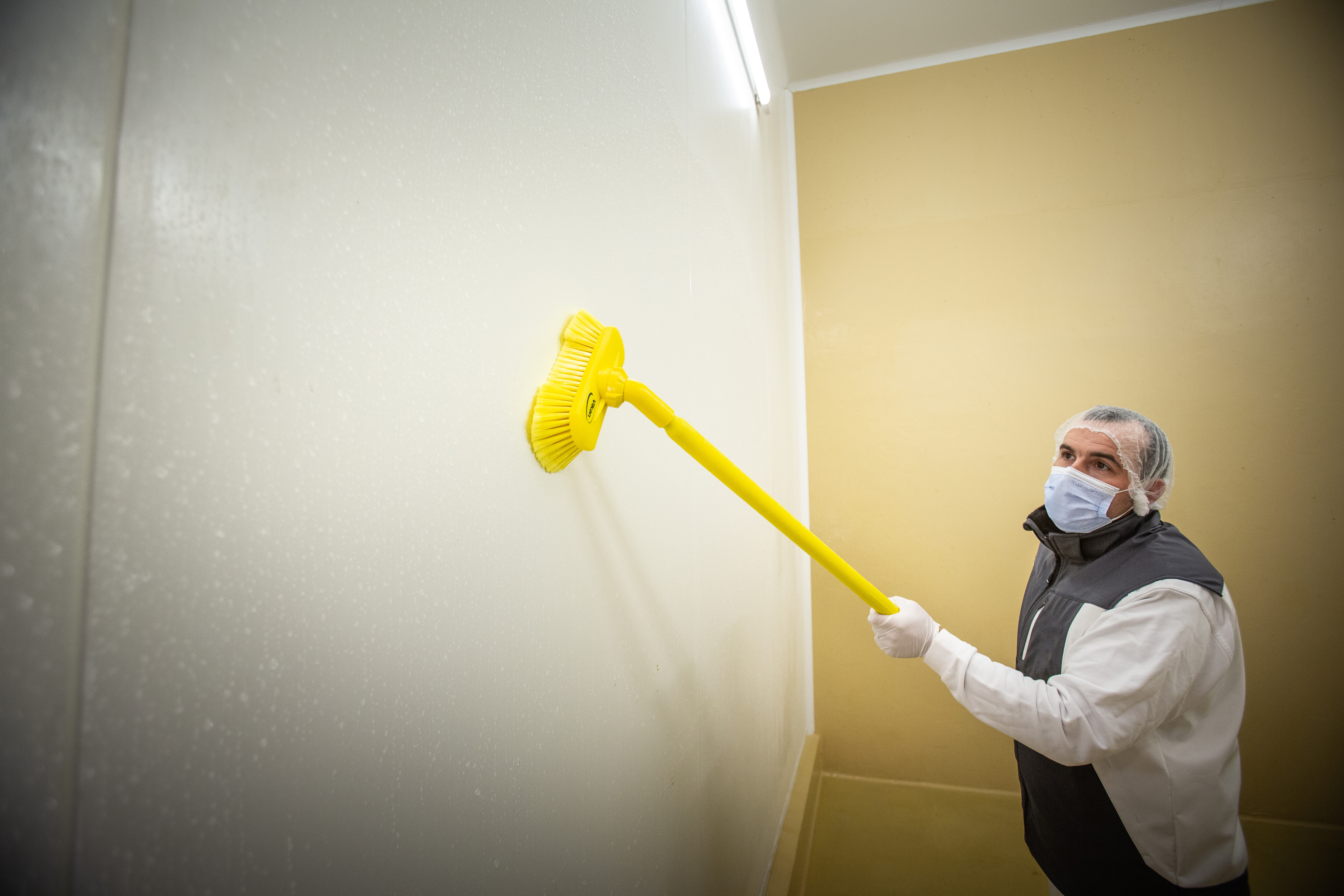 Vikan Washing Brush w/Angle adjustment, waterfed, 240 mm, Soft/split, Blue