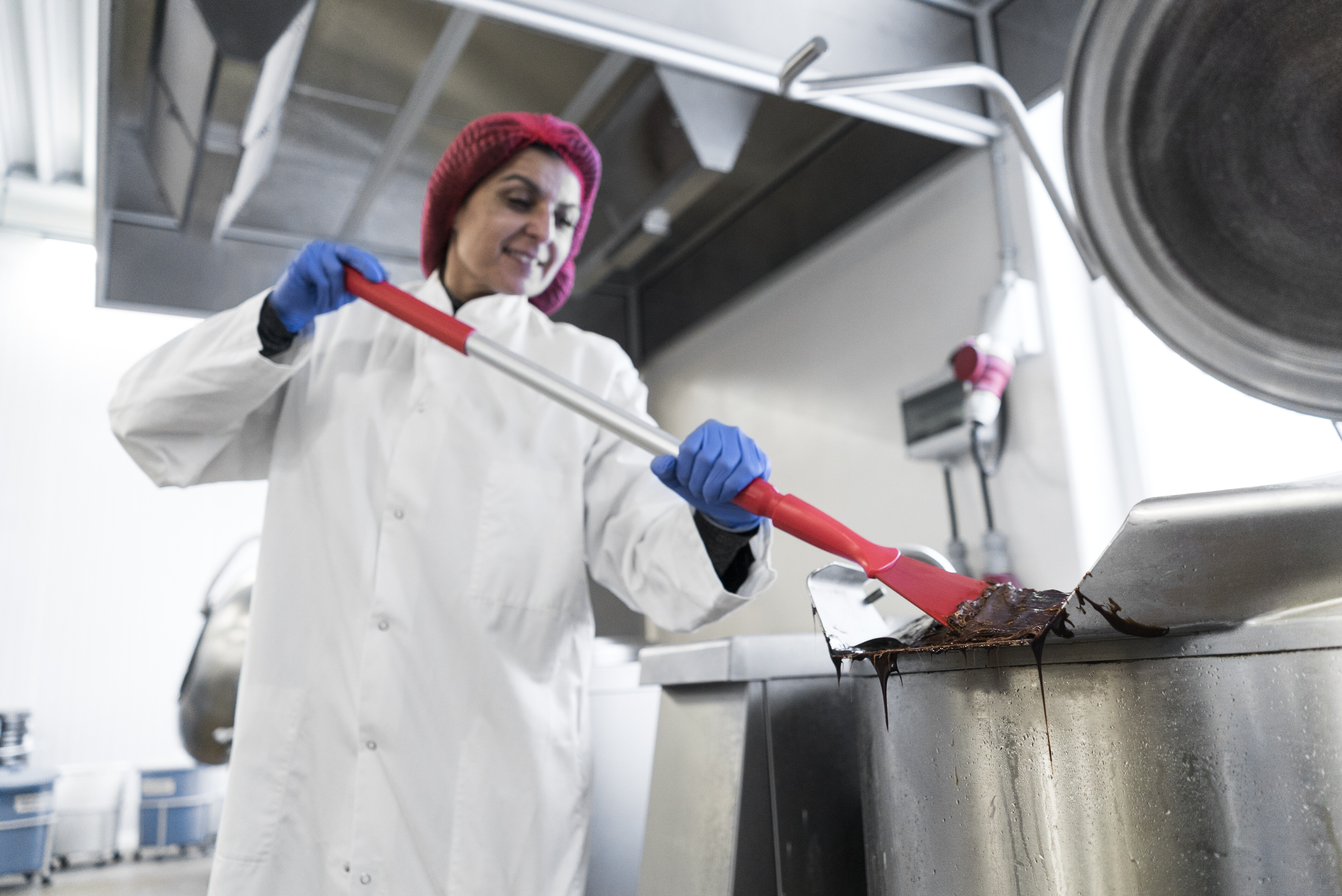 Vikan Nylon Scraper with Threaded Handle, 100 mm, Blue