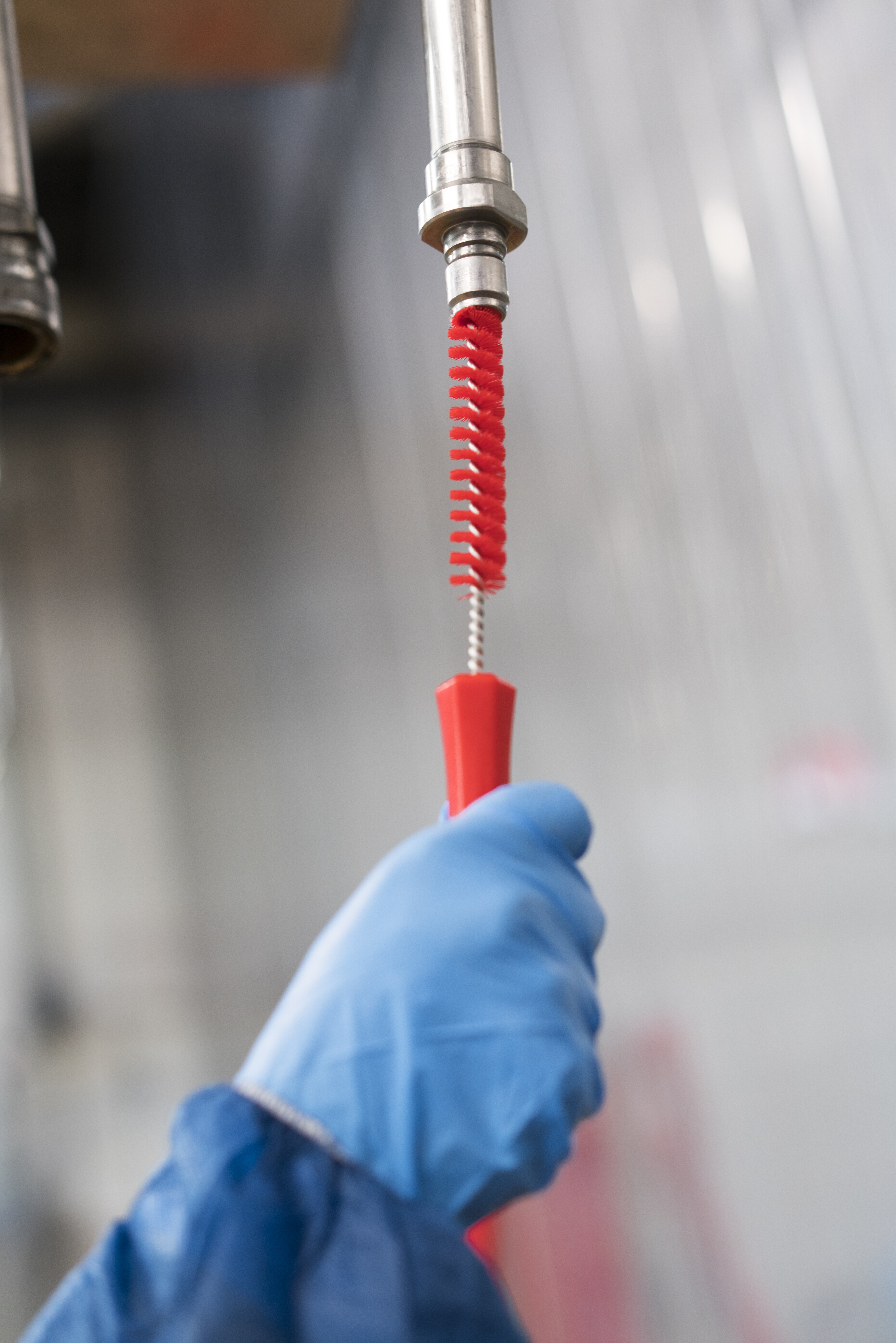 Vikan Tube Brush, Ø15 mm, 310 mm, Hard, Blue