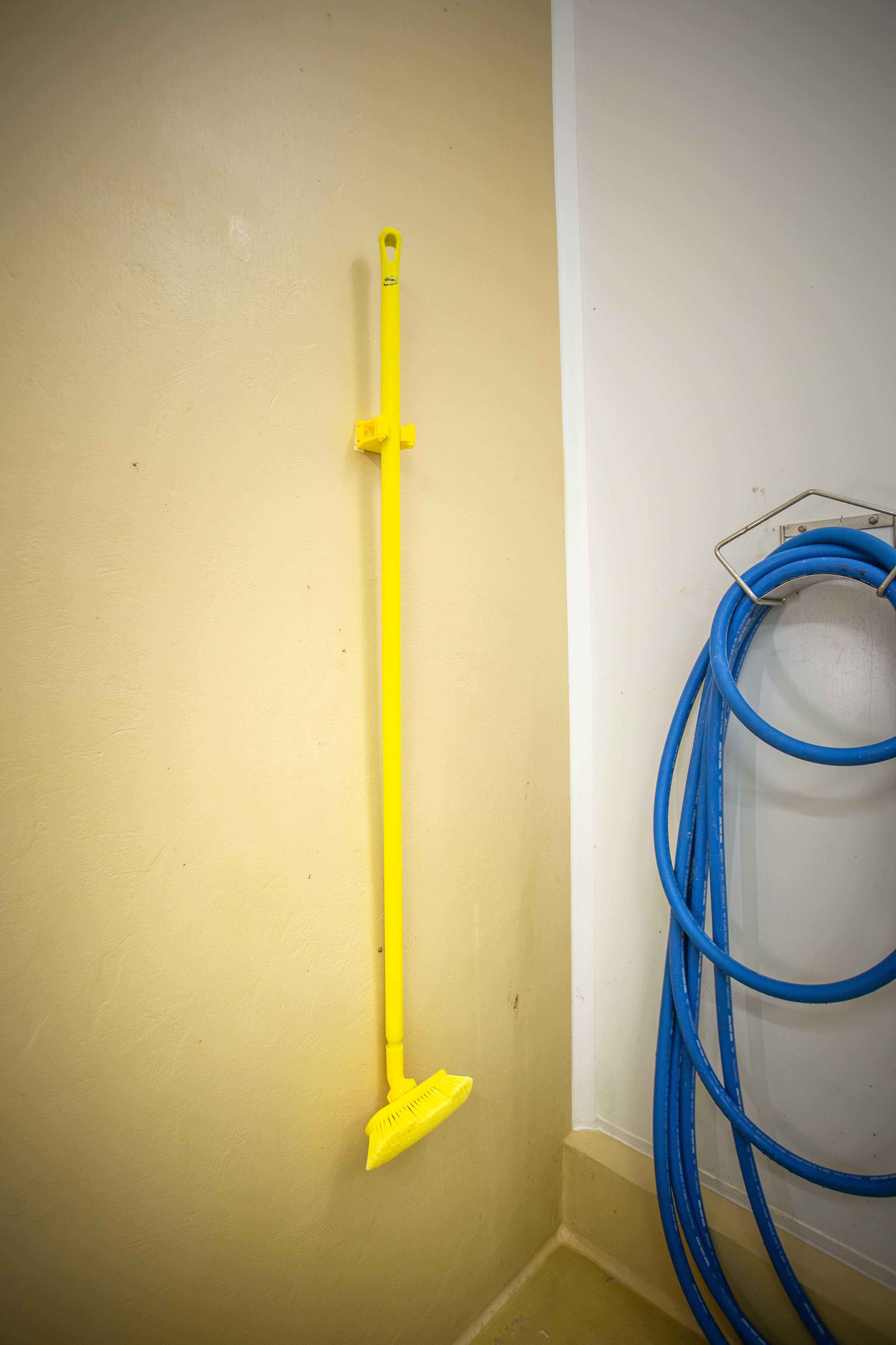 Vikan, Hygienic Wall Bracket, Grip Band Module, 82 mm, Blue