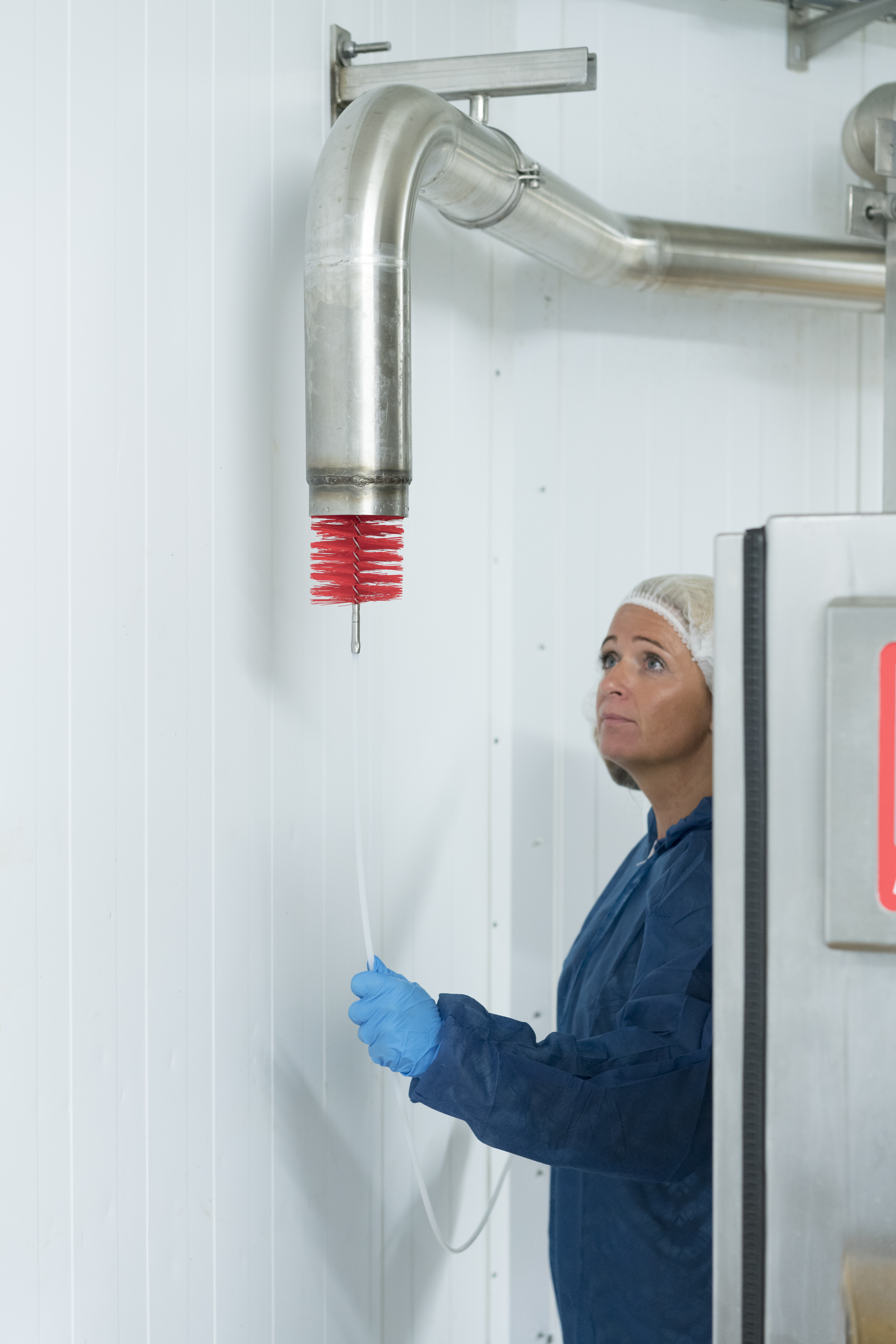 Vikan Tube Brush f/flexible handle 53515 or 53525, Ø90 mm, 200 mm, Medium, Blue