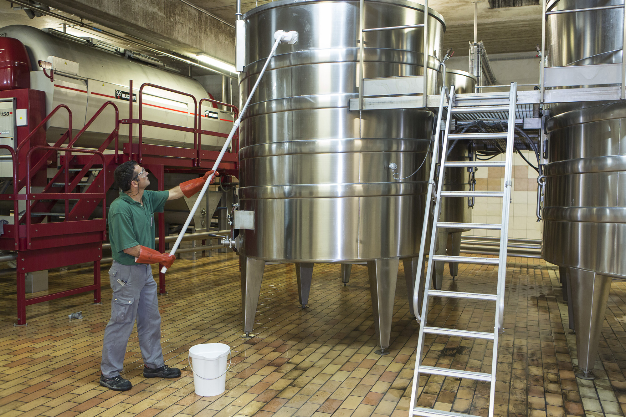 Vikan Aluminum Telescopic handle, 1575 mm, , Blue