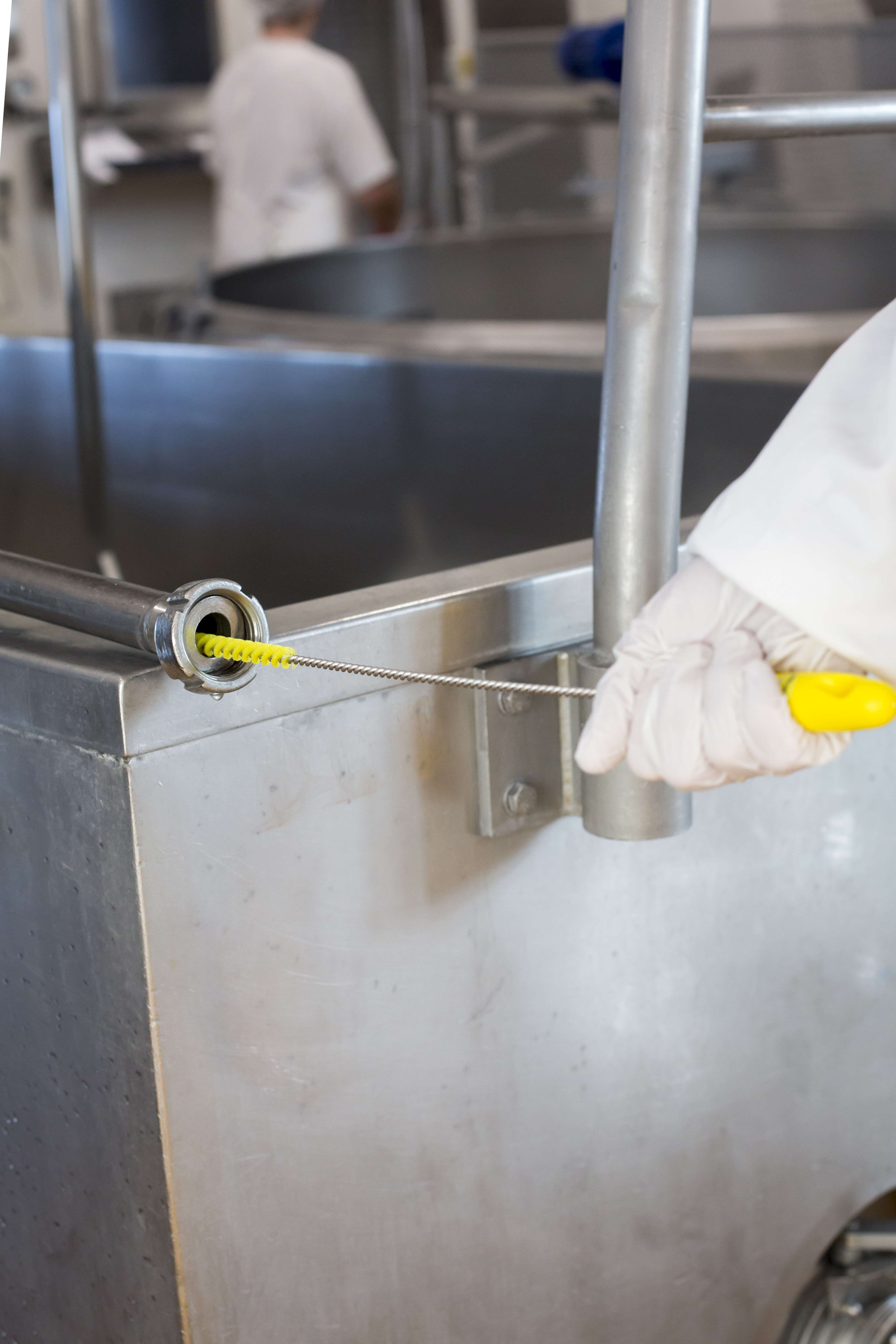 Vikan Tube Brush, Ø10 mm, 500 mm, Hard, Blue