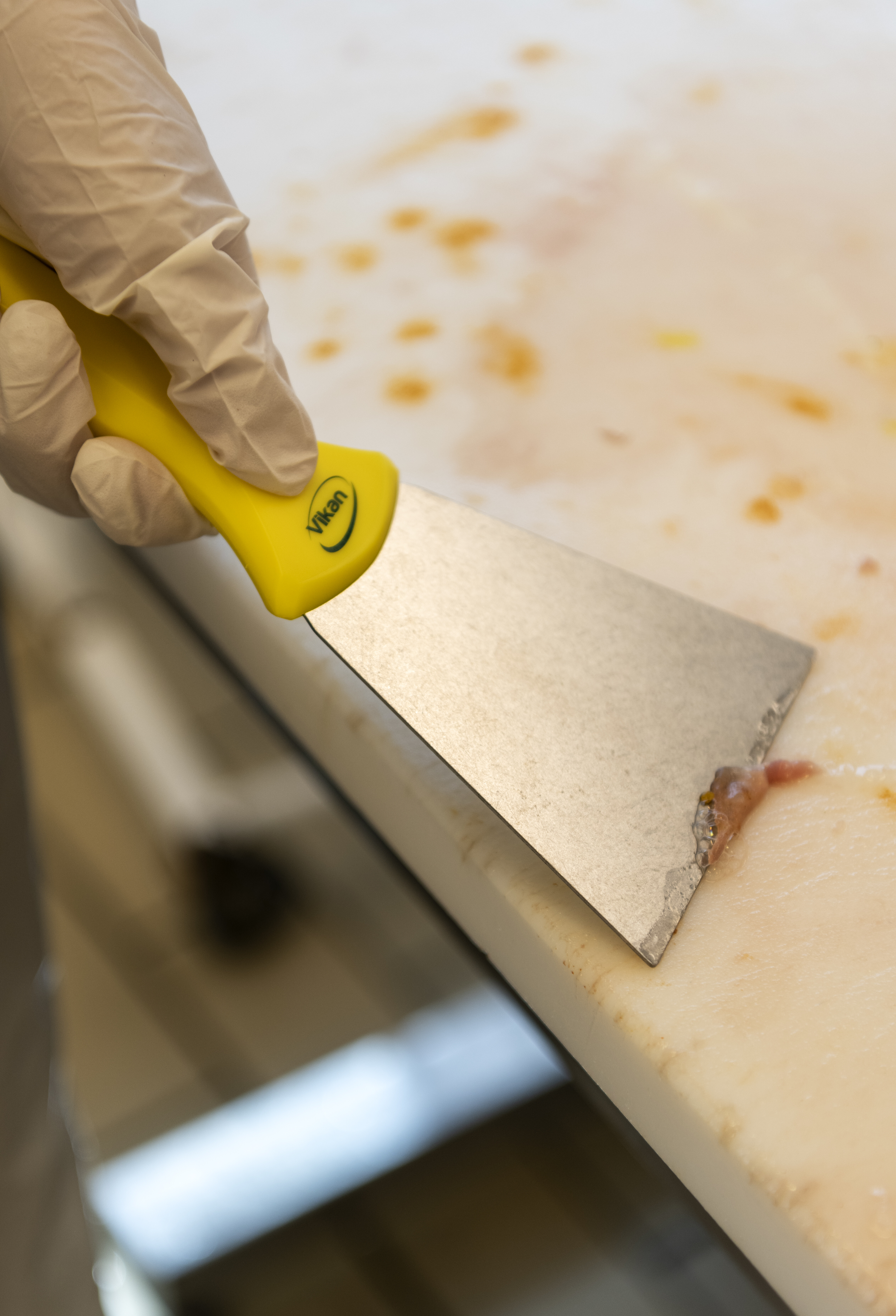 Vikan Stainless Steel Hand Scraper, 100 mm, Blue