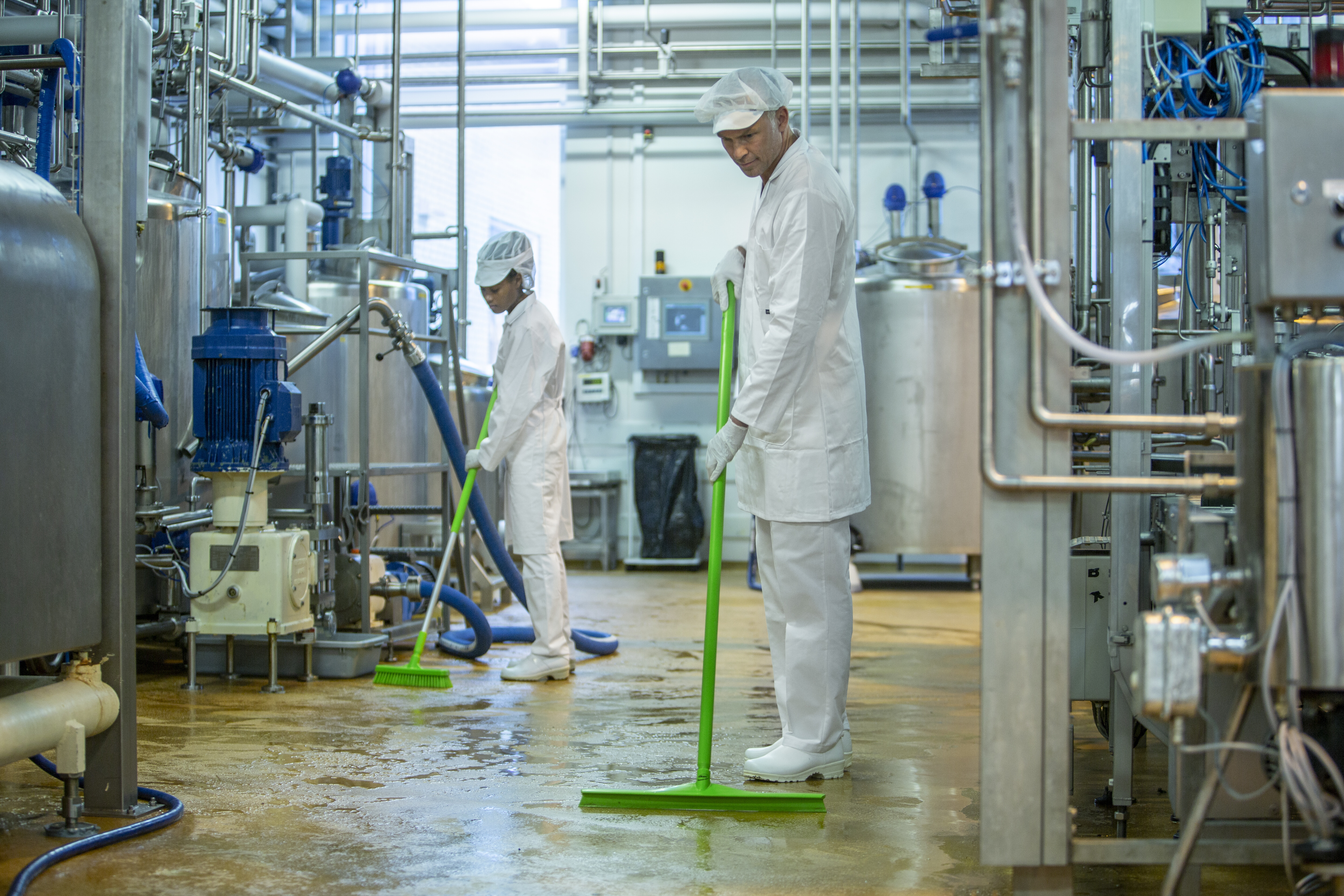 Vikan Wall-/Floor Washing Brush, 305 mm, Hard, Blue