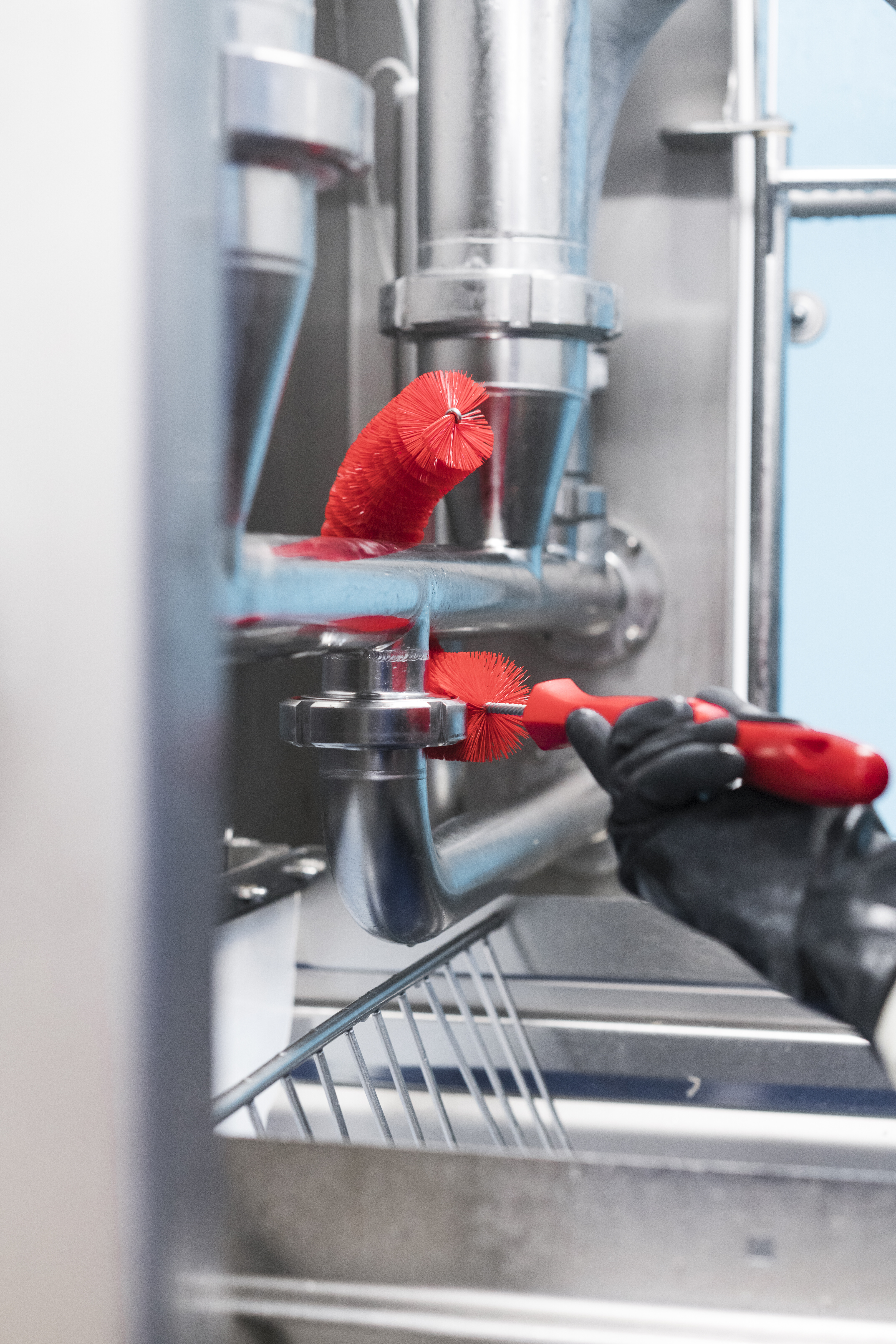 Vikan Pipe Exterior Brush, Ø55 mm, 360 mm, Medium, Blue