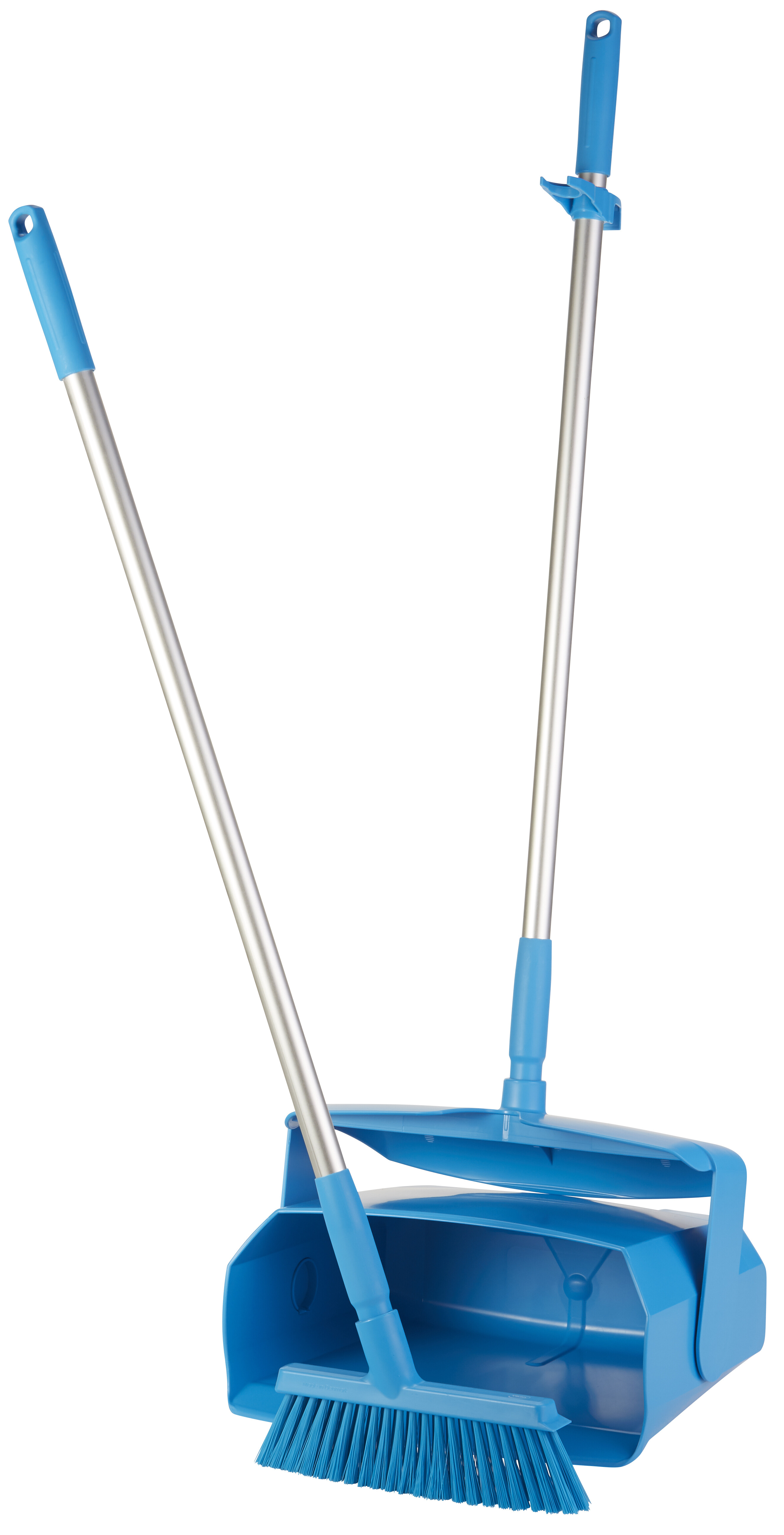 Vikan Dustpan set, closable with broom, 350 mm, Medium, Blue