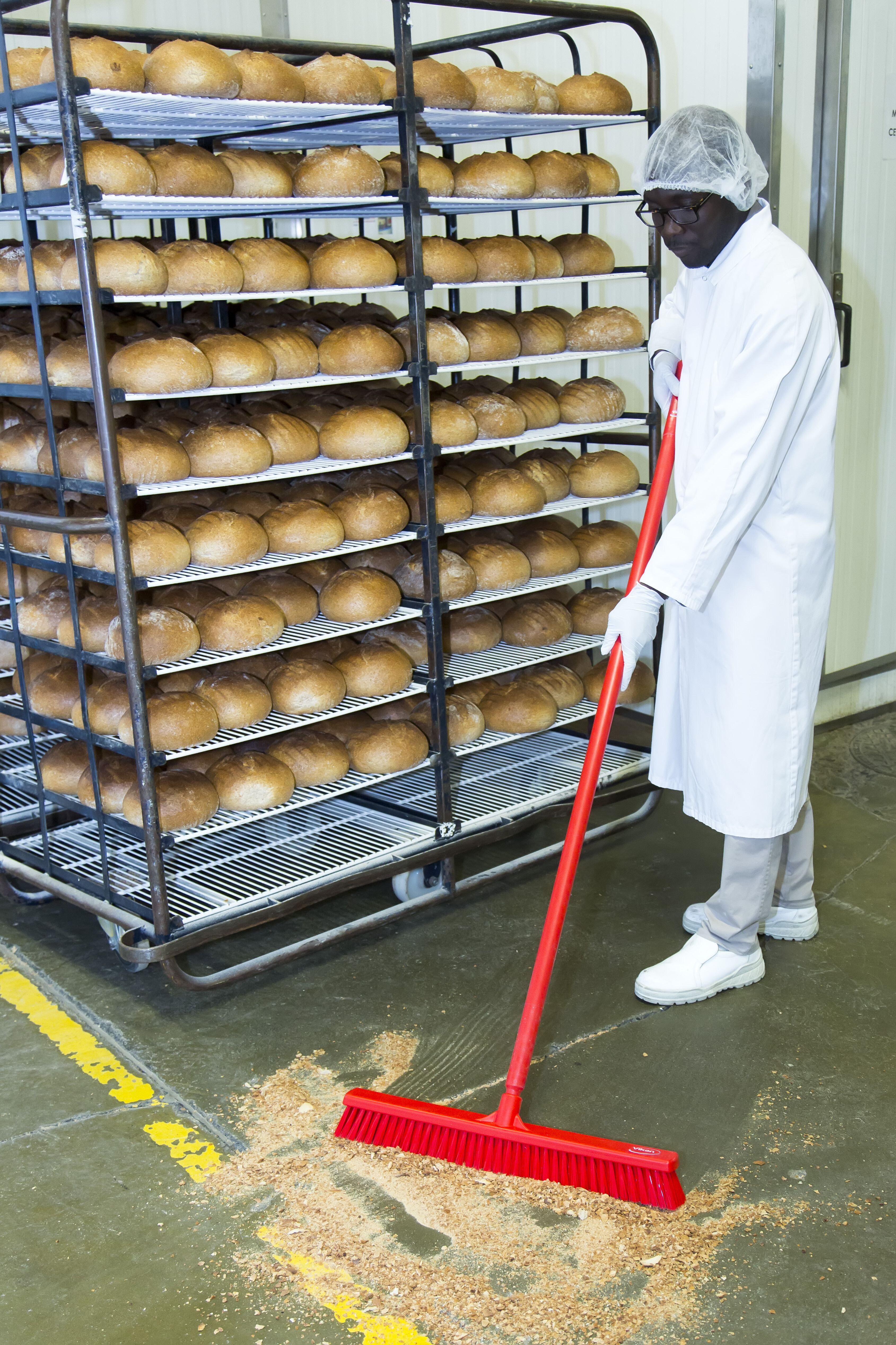 Vikan Broom, 610 mm, Soft, Blue