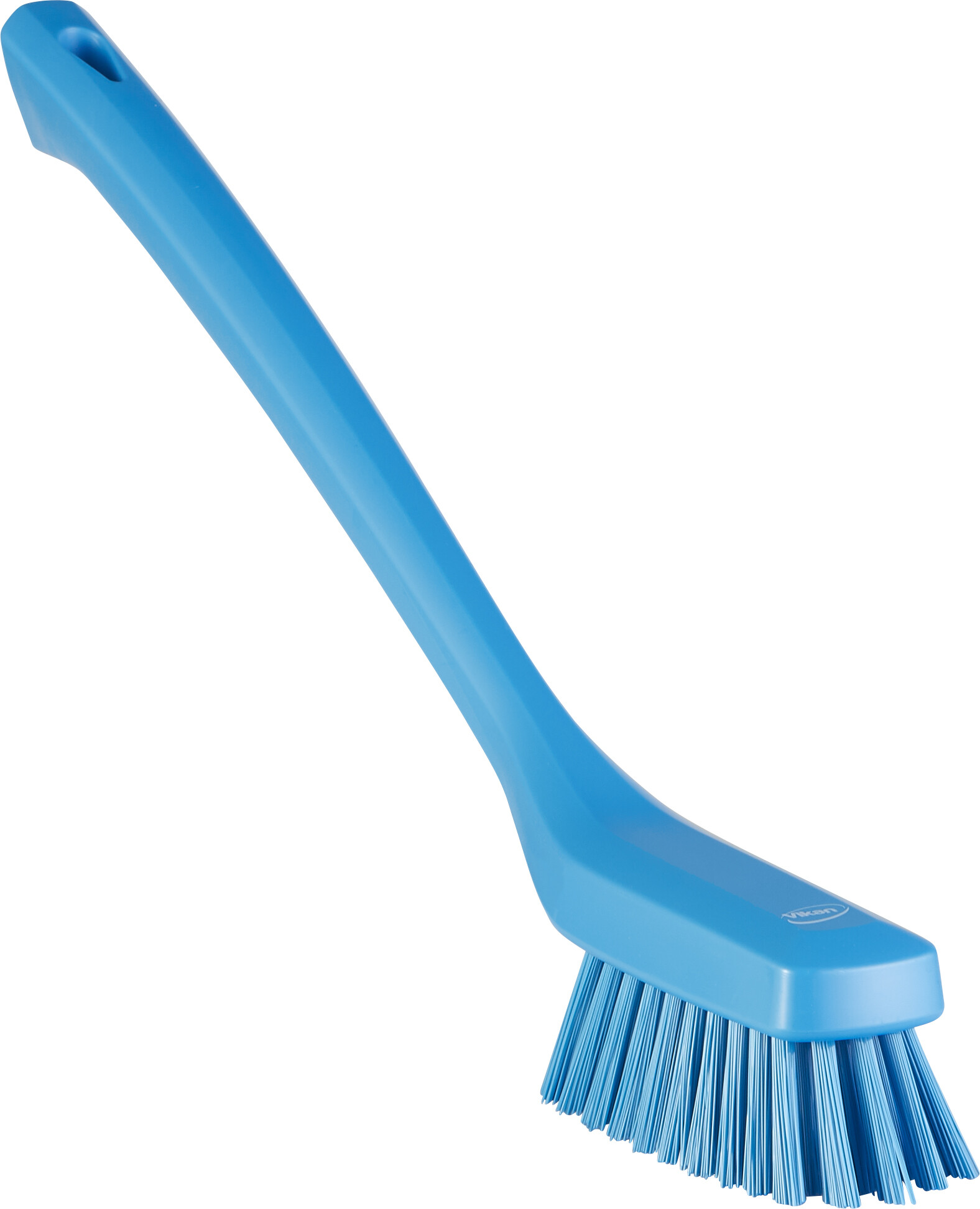 Vikan Narrow Cleaning Brush with Long Handle, 420 mm, Hard, Blue