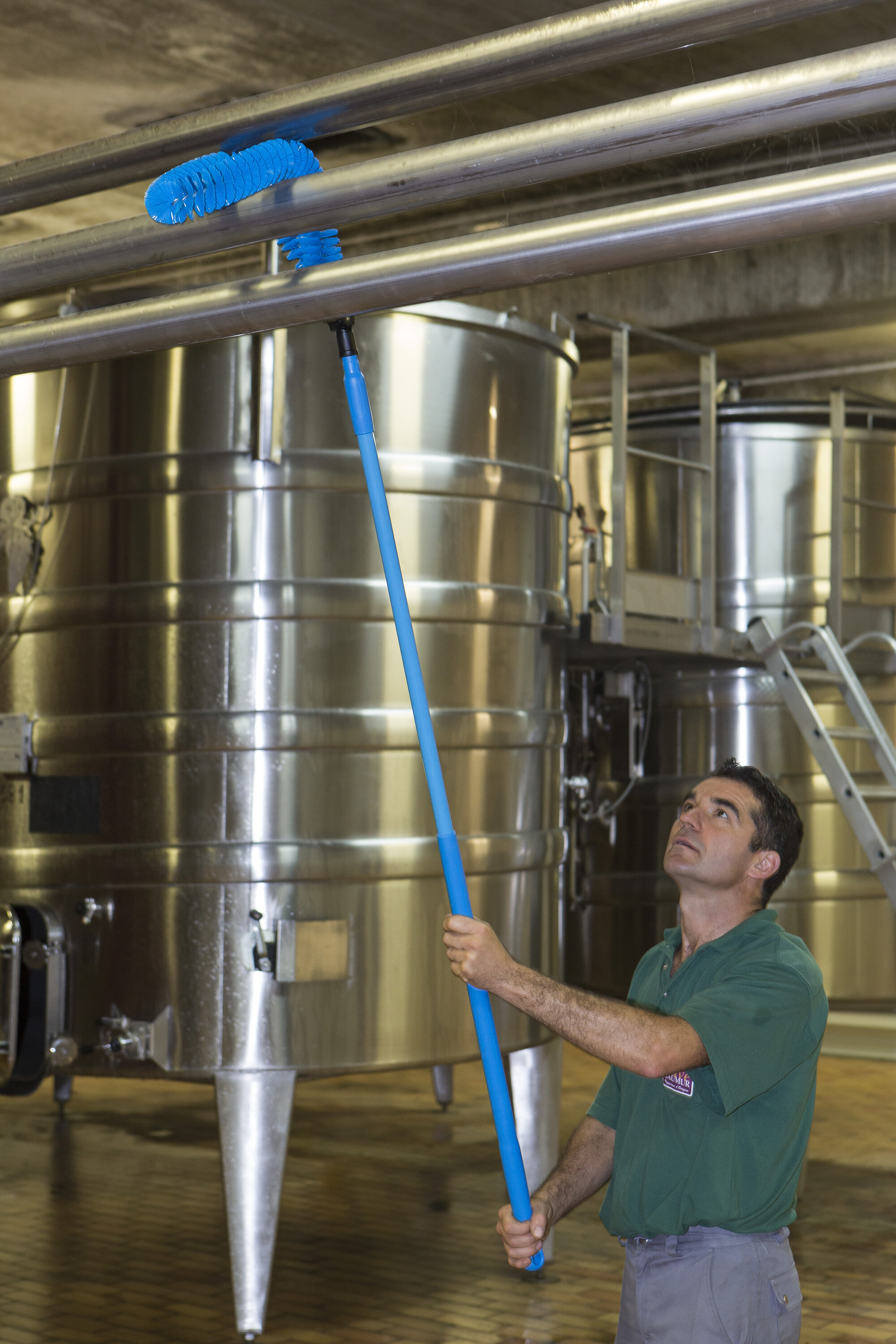 Vikan Pipe Exterior Brush, 510 mm, Medium, Blue