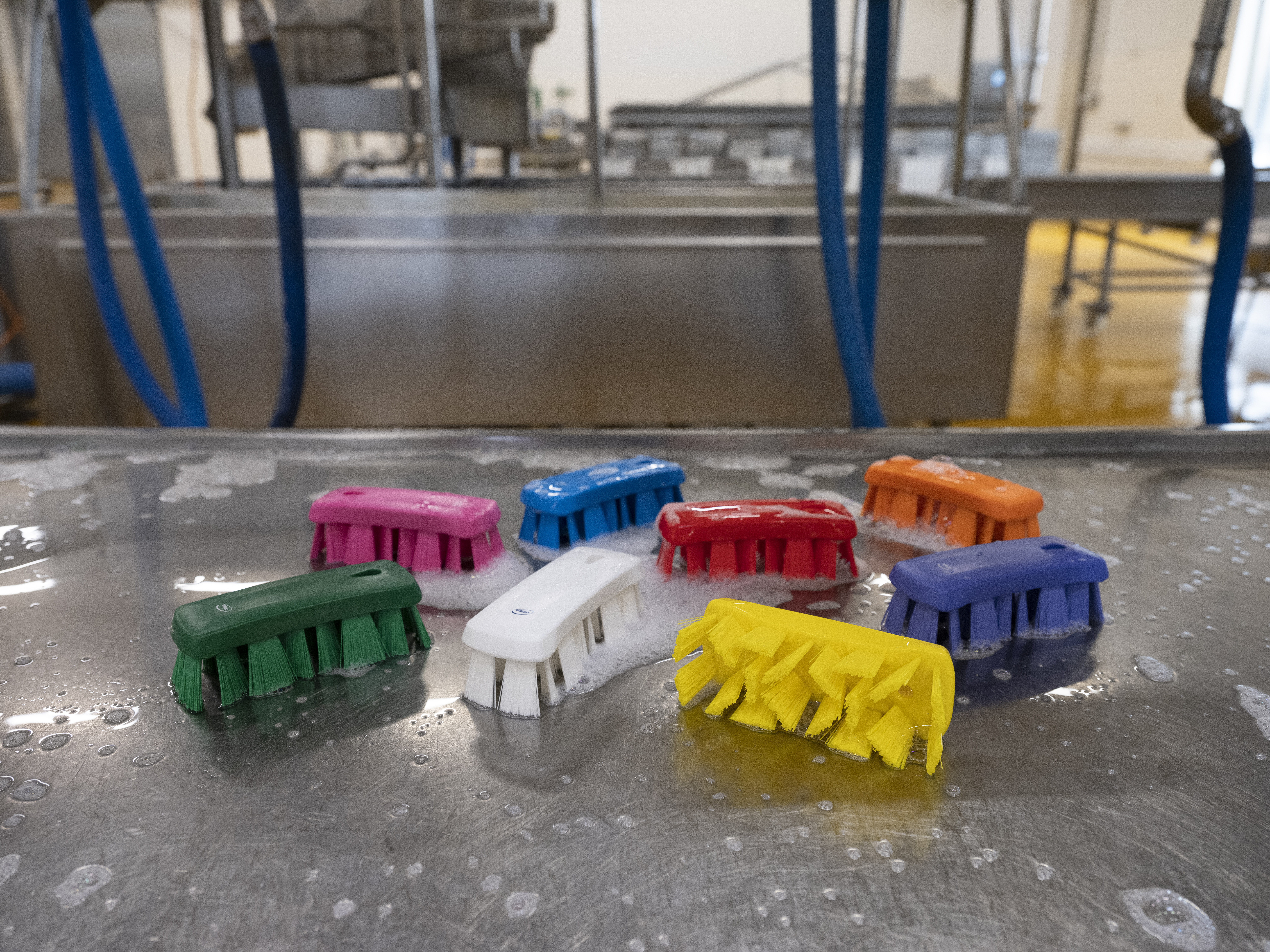 Vikan UST Hand Brush, 176 mm, Hard, Blue