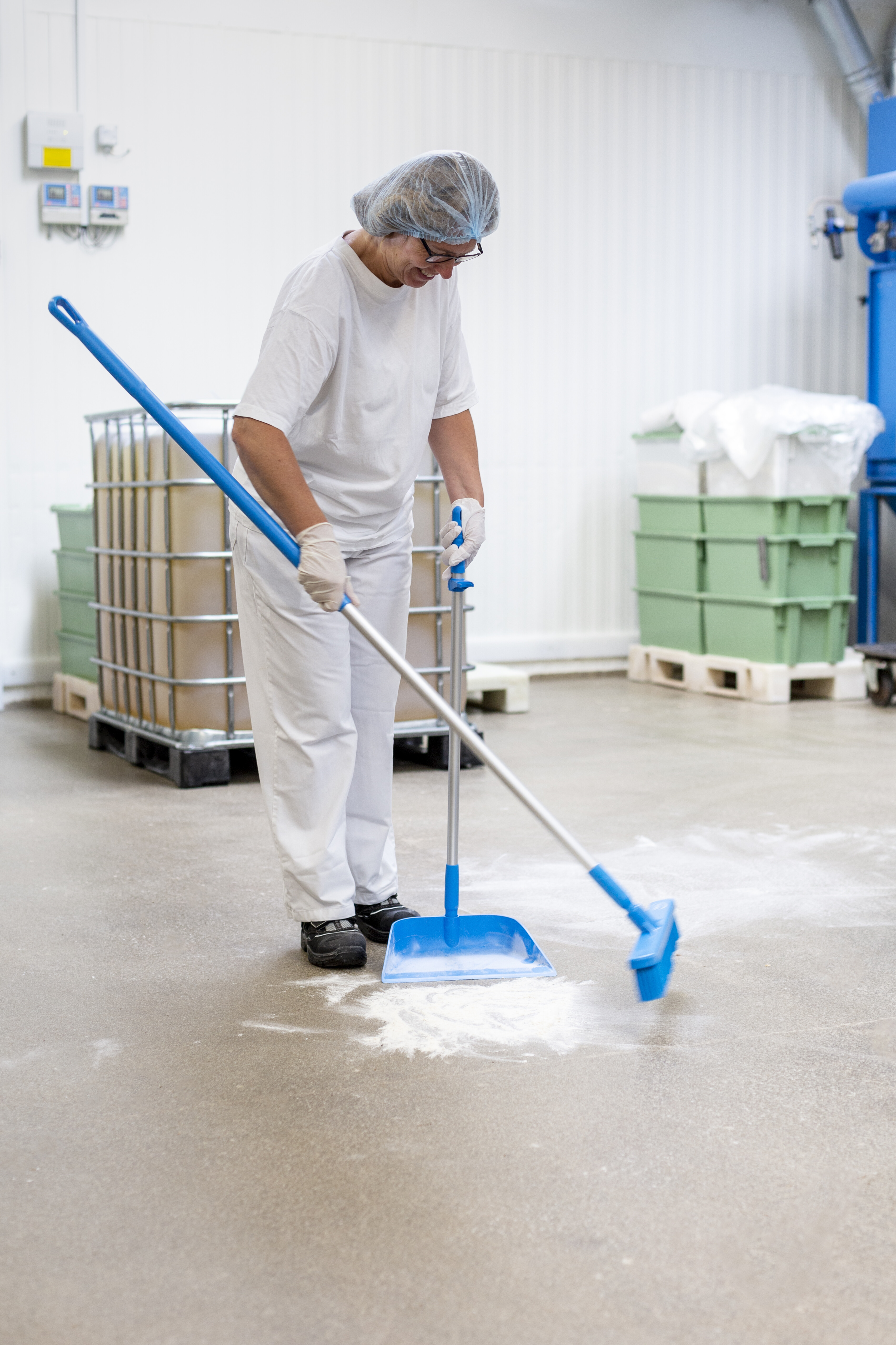 Vikan Broom, 410 mm, Soft/split, Blue