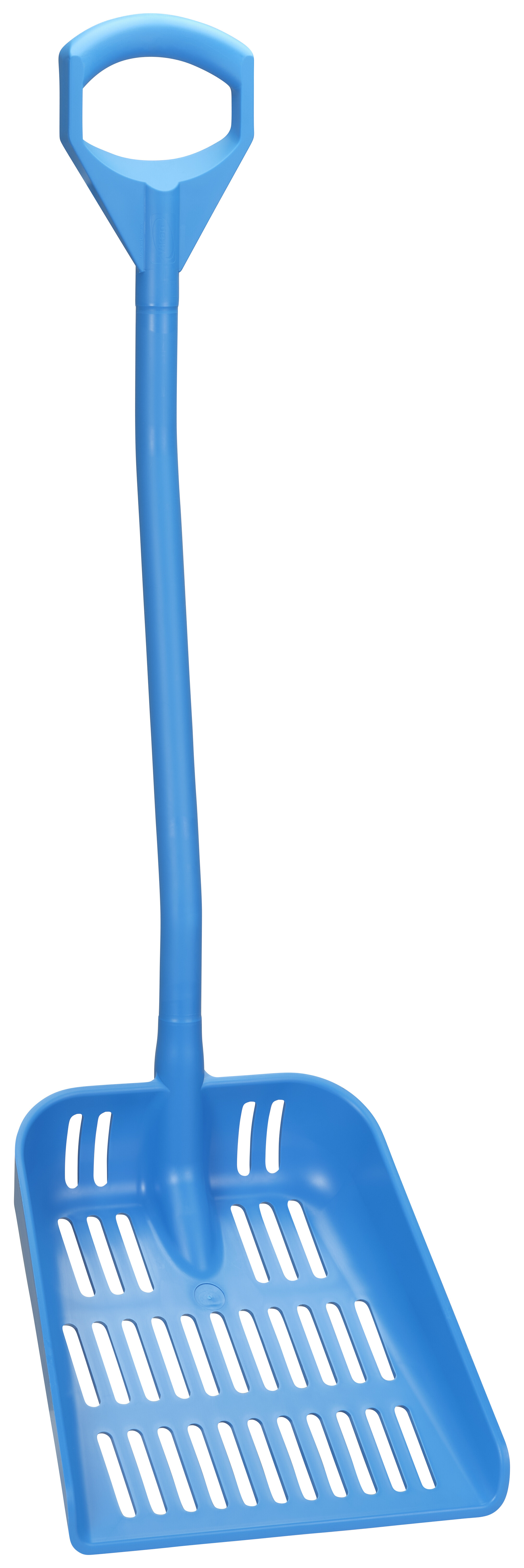 Vikan Ergonomic shovel with drain holes, 1145 mm, Blue