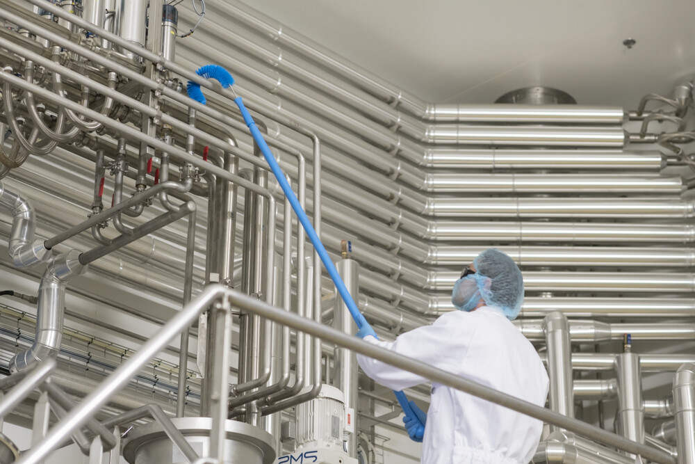 Vikan Pipe Exterior Brush, Ø55 mm, 360 mm, Medium, Blue