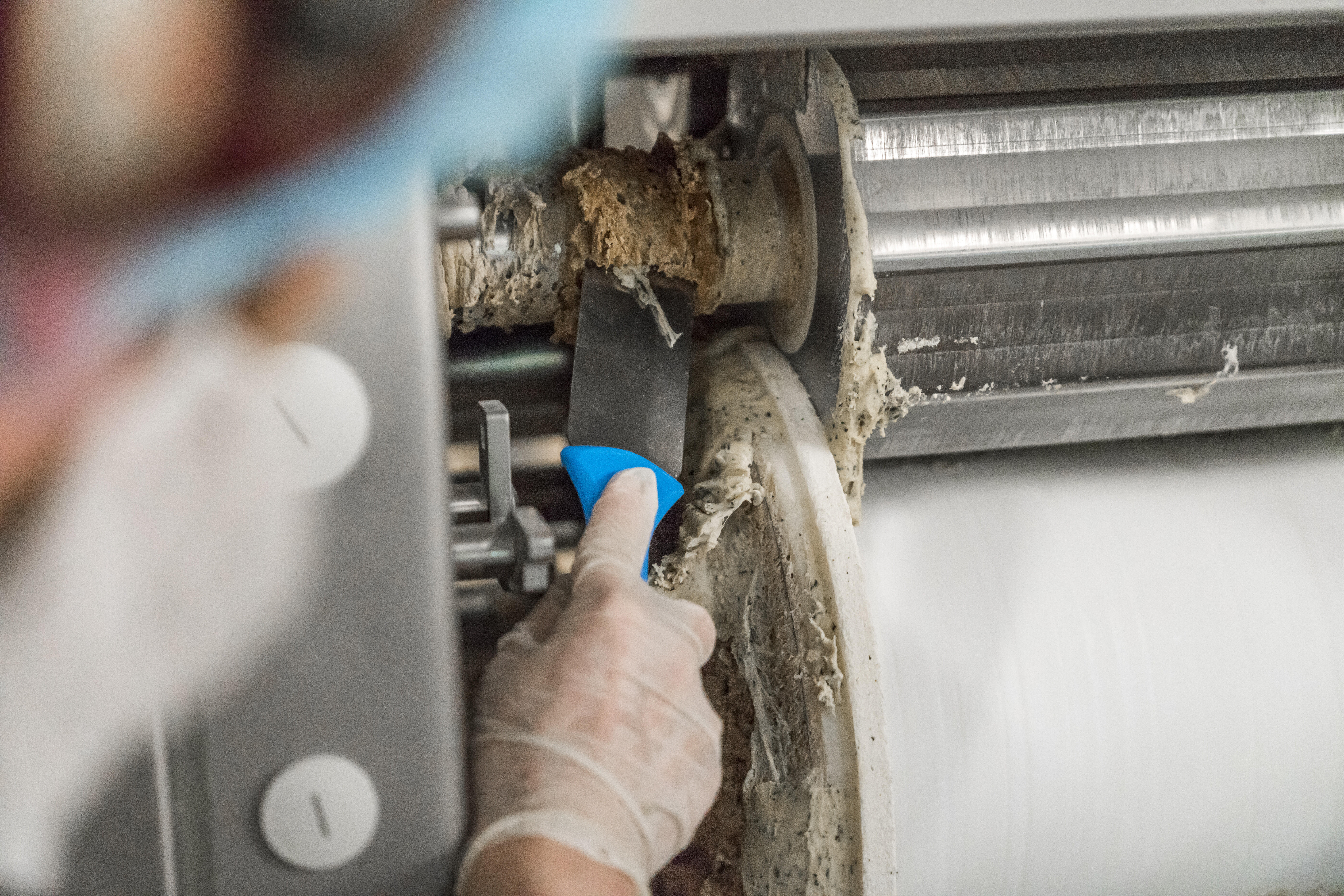 Vikan Stainless Steel Scraper with Threaded Handle, 50 mm, Blue