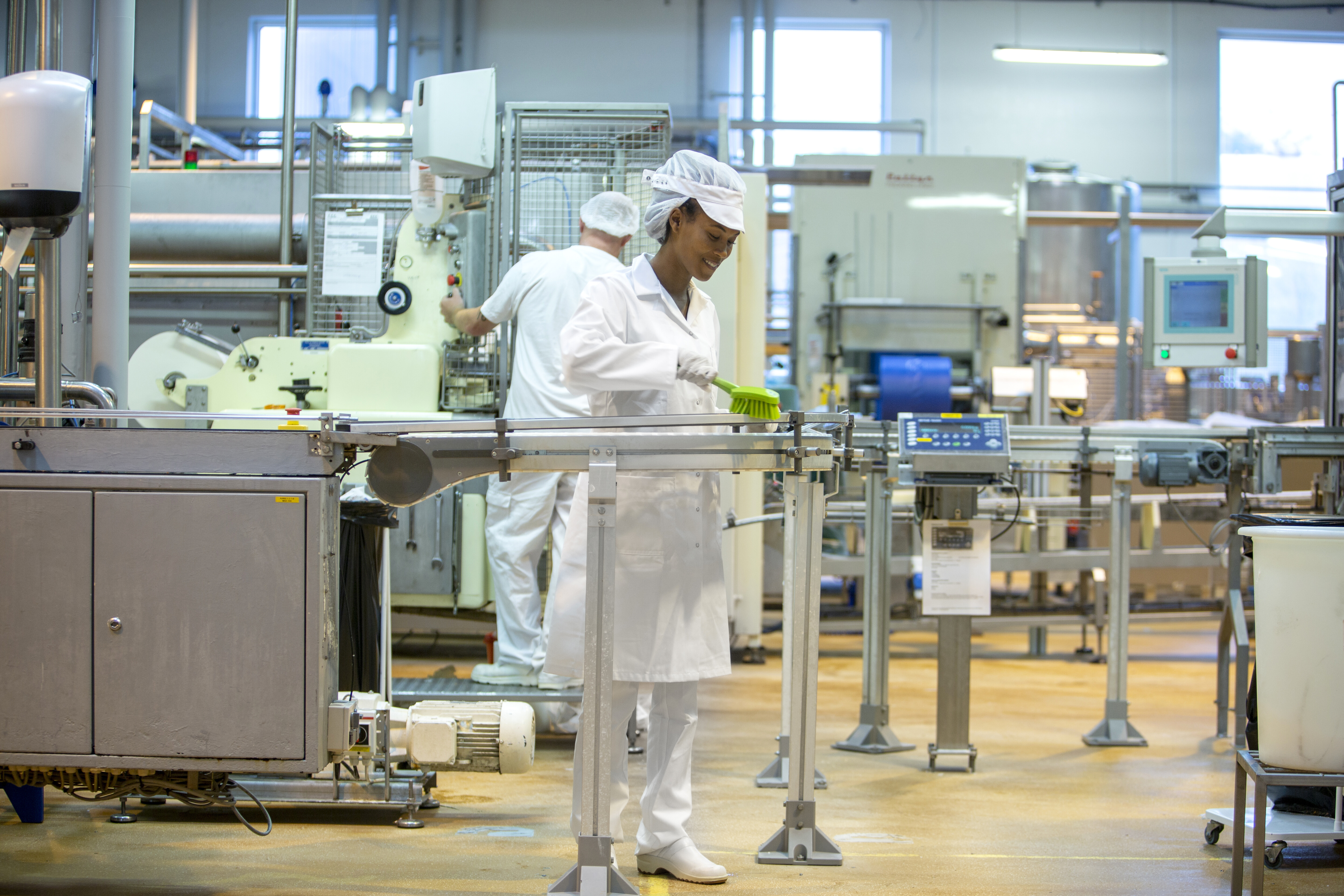 Vikan Washing Brush w/short Handle, 270 mm, Hard, Blue