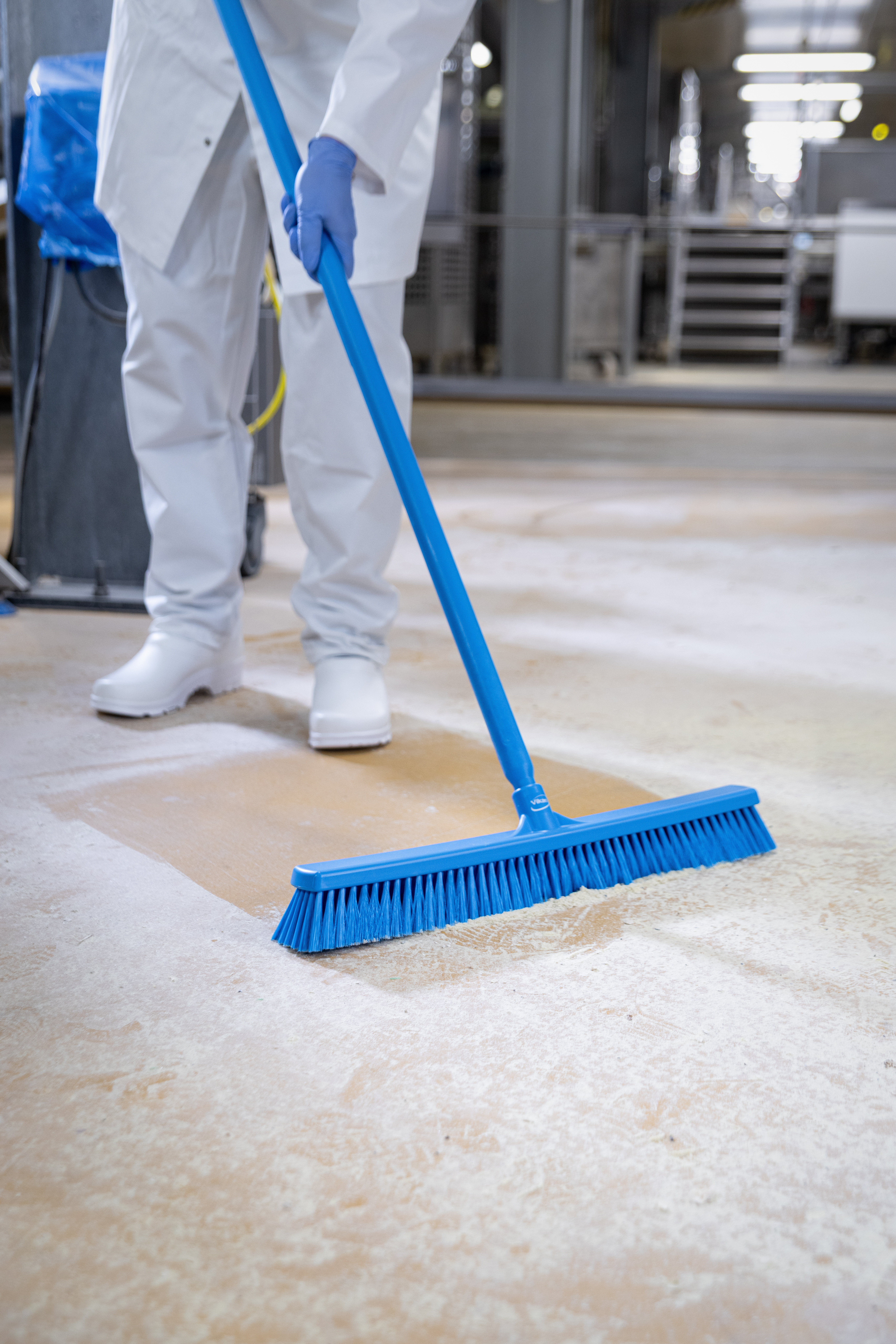 Vikan Broom, 410 mm, Soft, Blue
