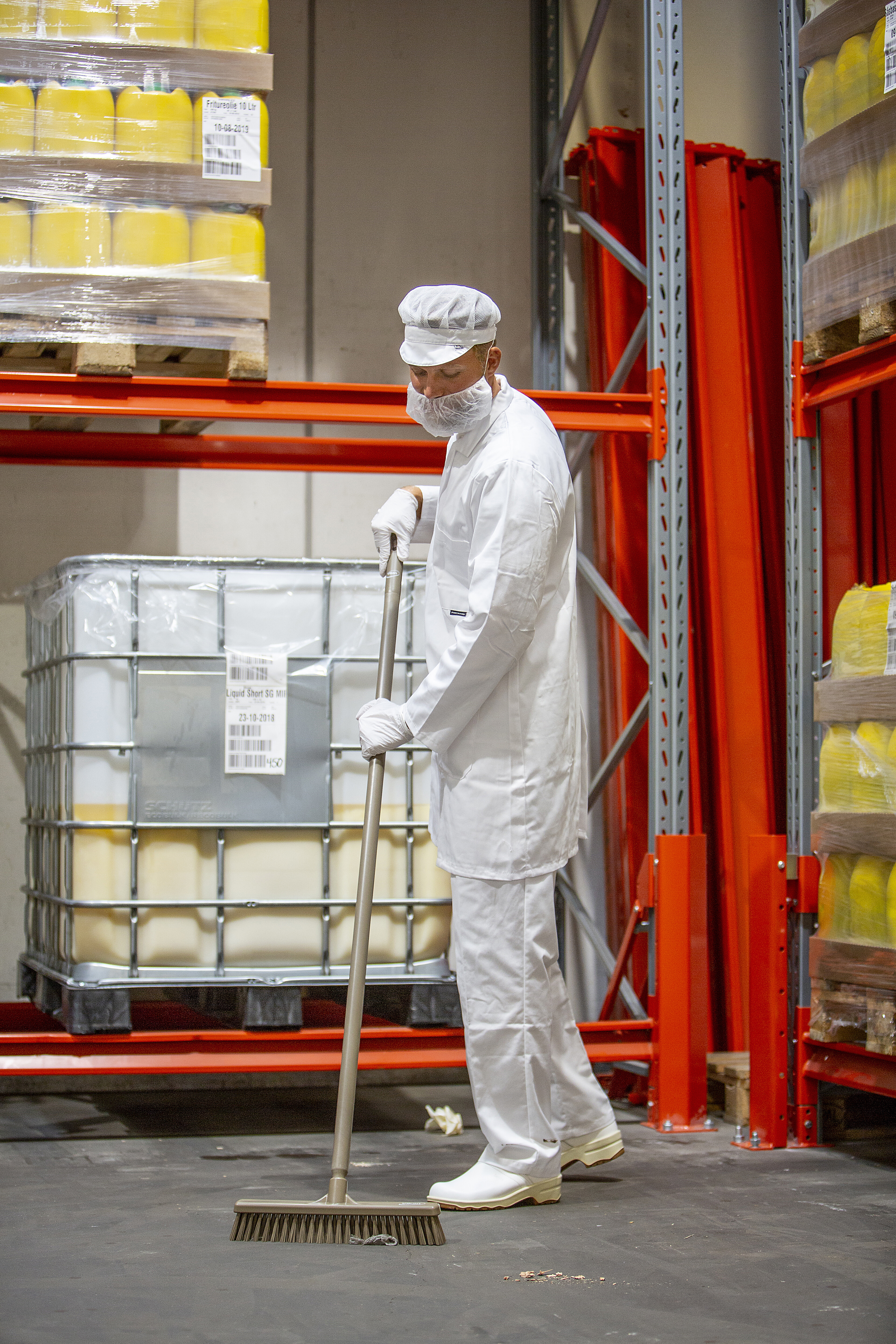 Vikan Broom, 410 mm, Soft/hard, Blue