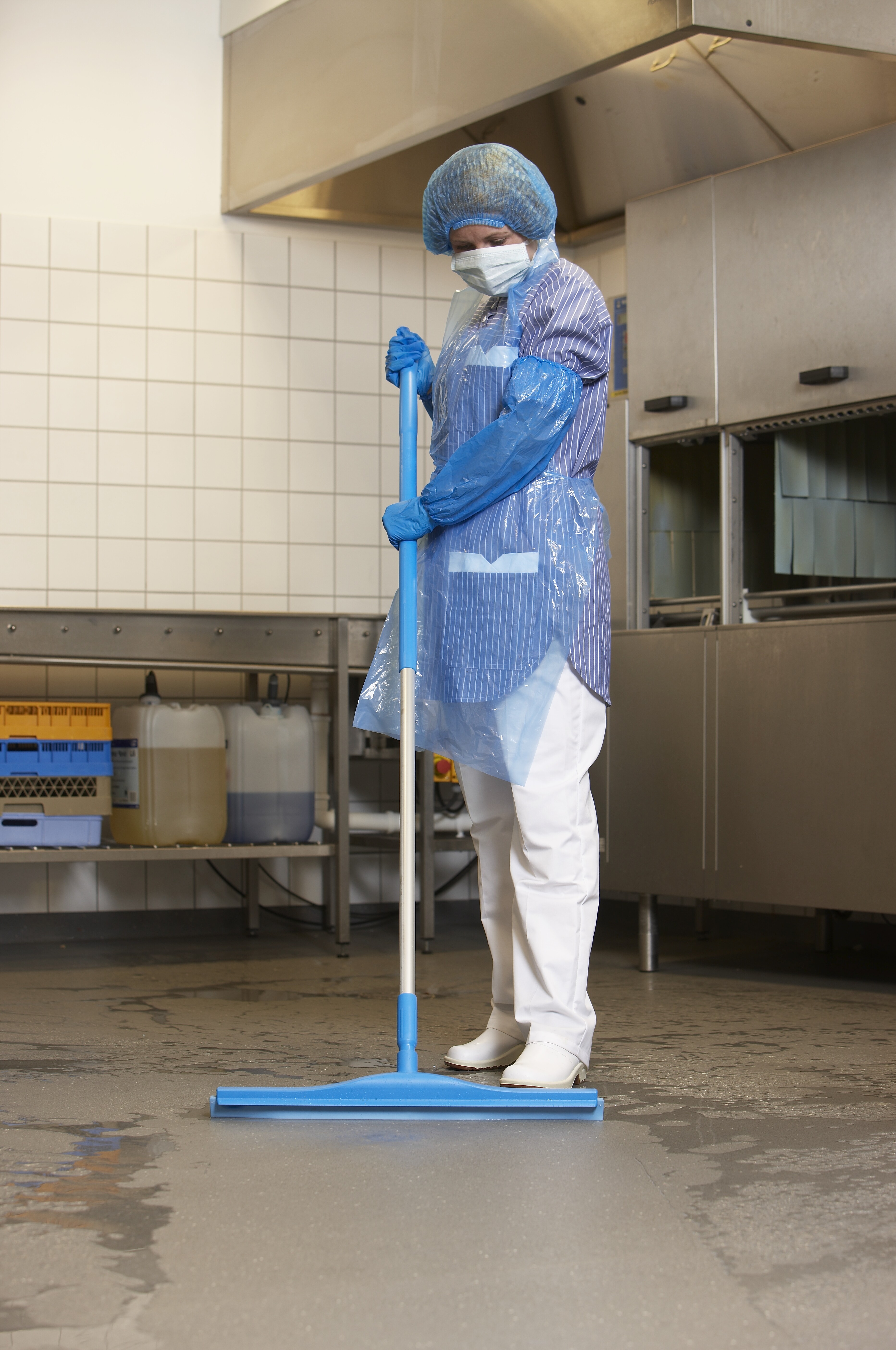 Vikan Hygienic Floor Squeegee w/replacement cassette, 500 mm, Blue