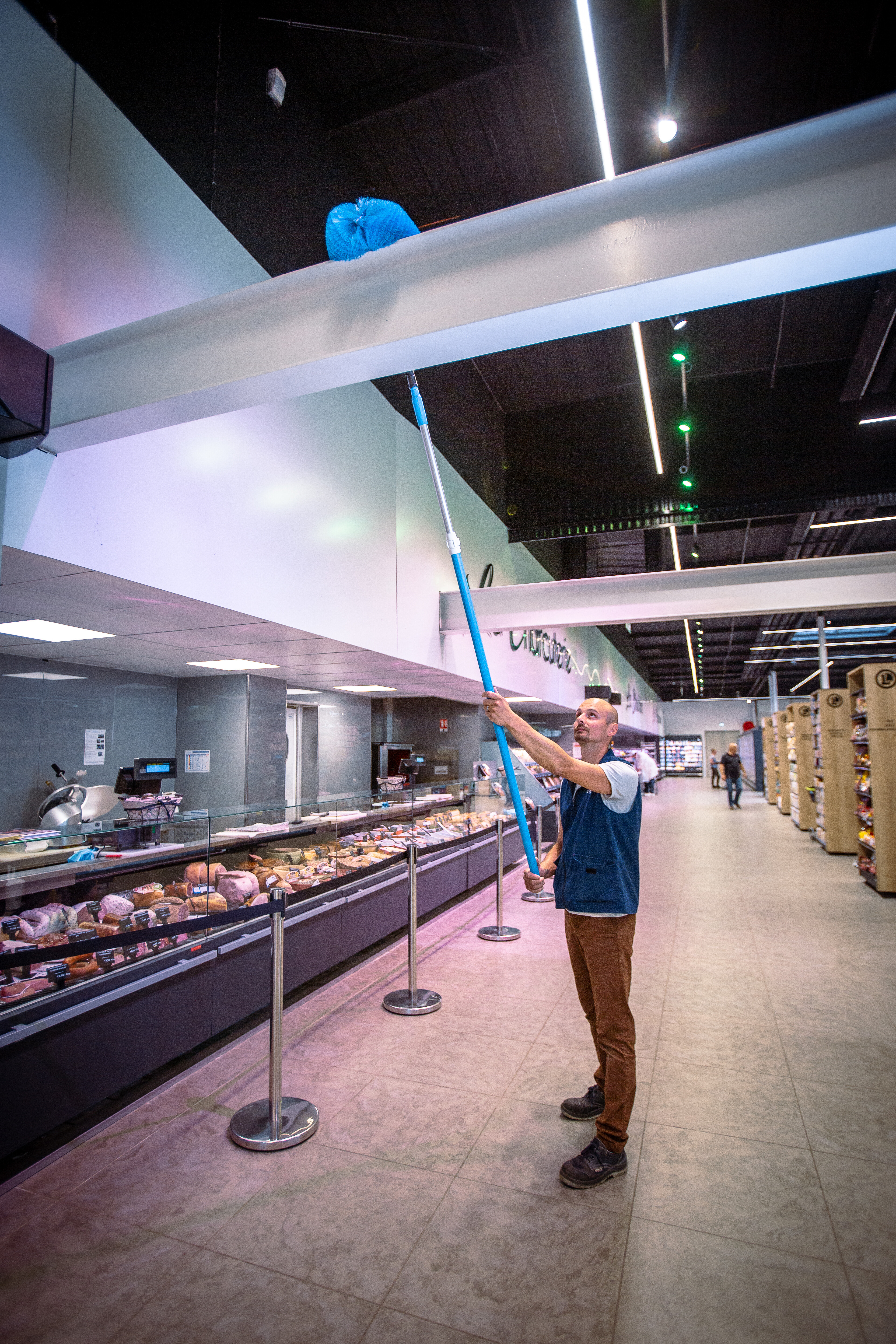 Vikan Aluminum Telescopic handle, 1575 mm, , Blue