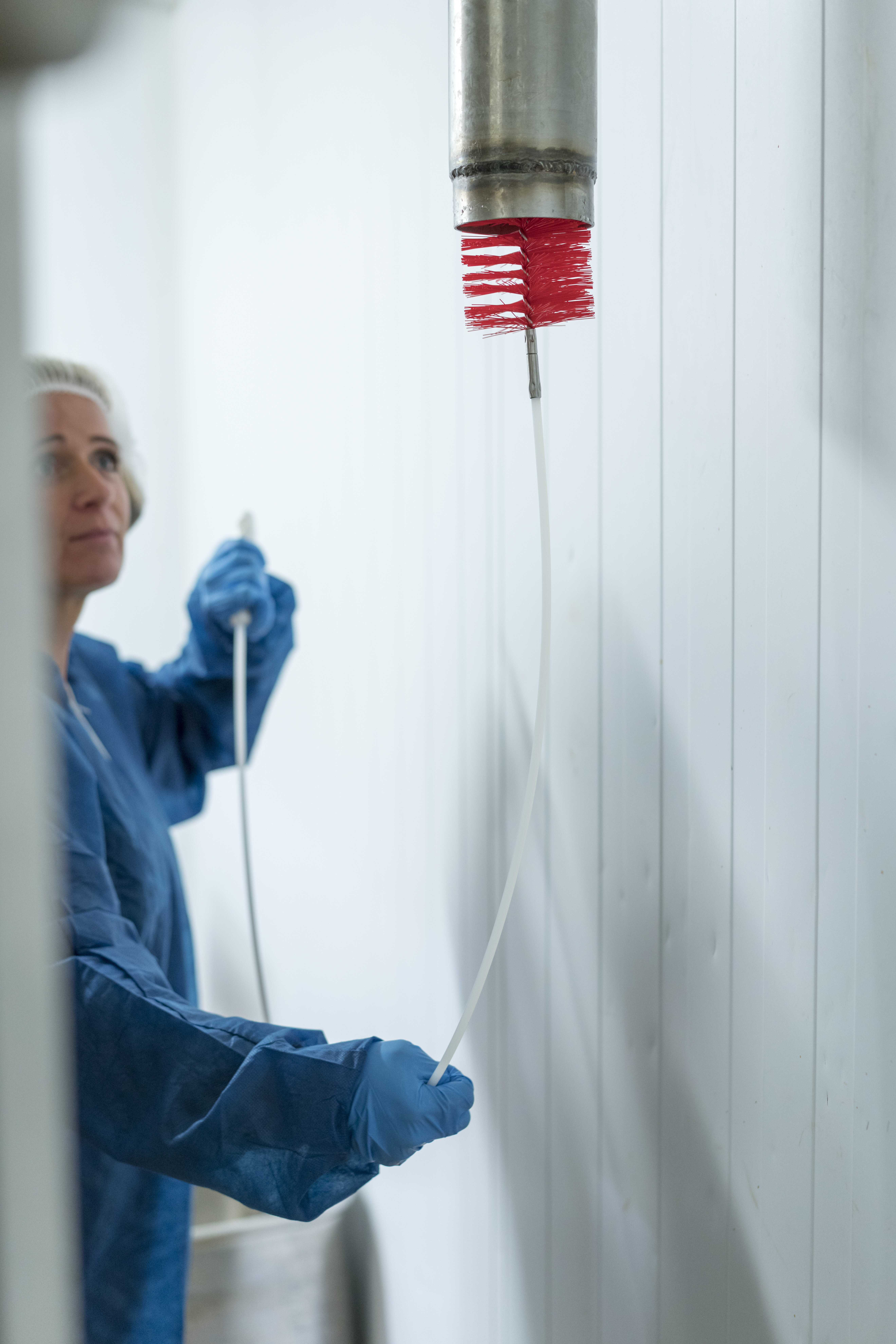 Vikan Tube Brush f/flexible handle 53515 or 53525, Ø90 mm, 200 mm, Medium, Blue