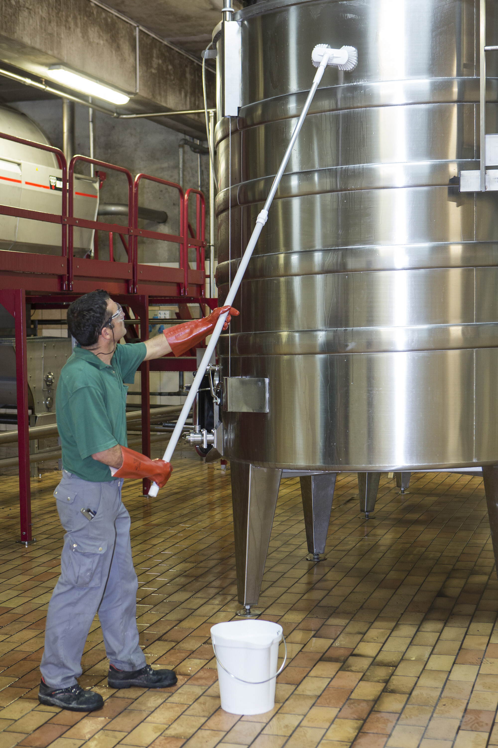 Vikan Aluminum Telescopic handle, 1575 mm, , Blue