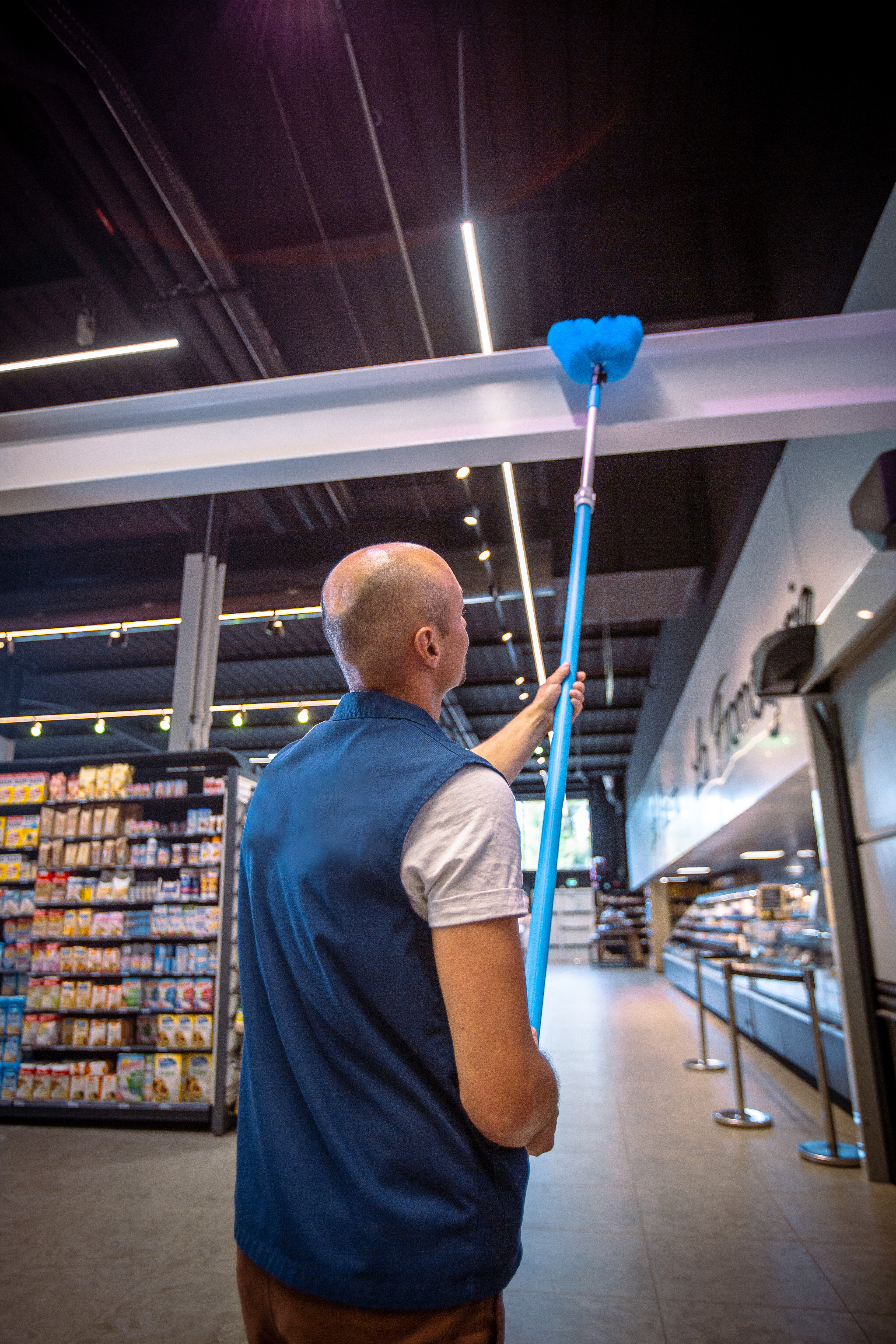 Vikan Aluminum Telescopic handle, 1575 mm, , Blue