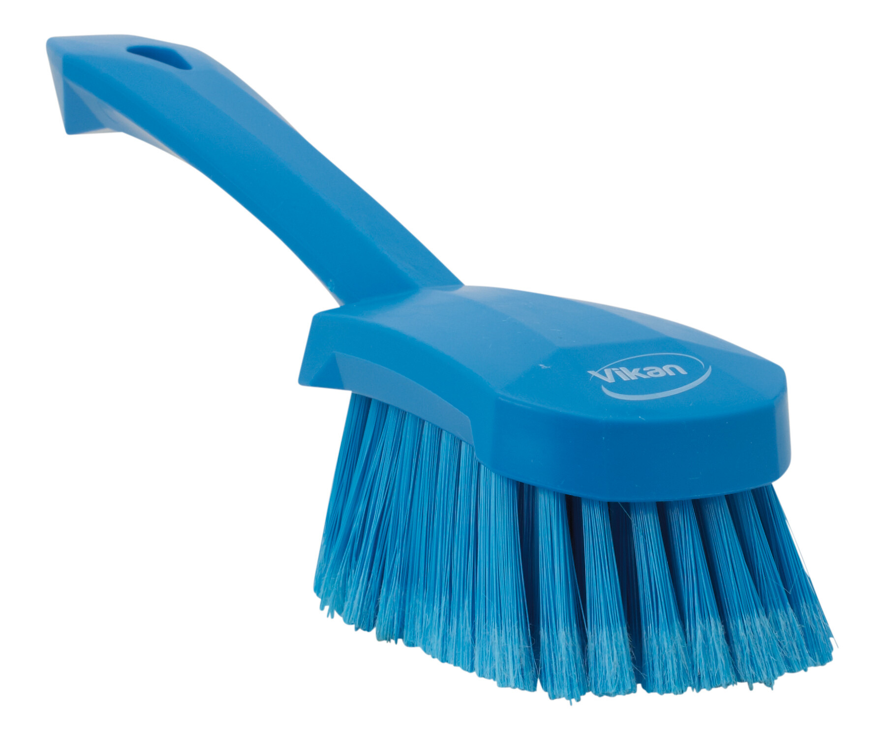 Vikan Washing Brush w/short Handle, 270 mm, Soft/split, Blue