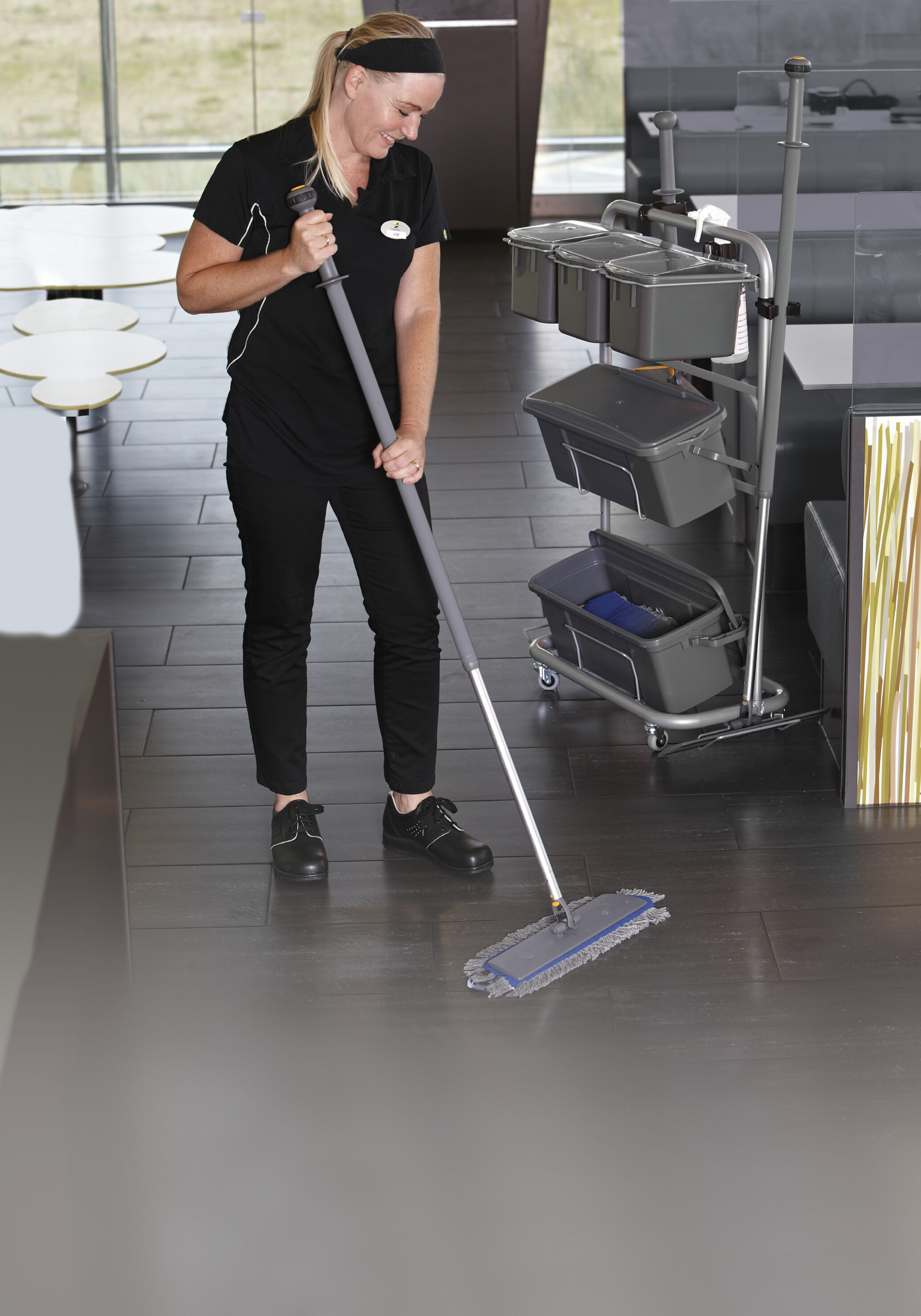 Vikan Mop frame, Hook & Loop, 40 cm, Grey