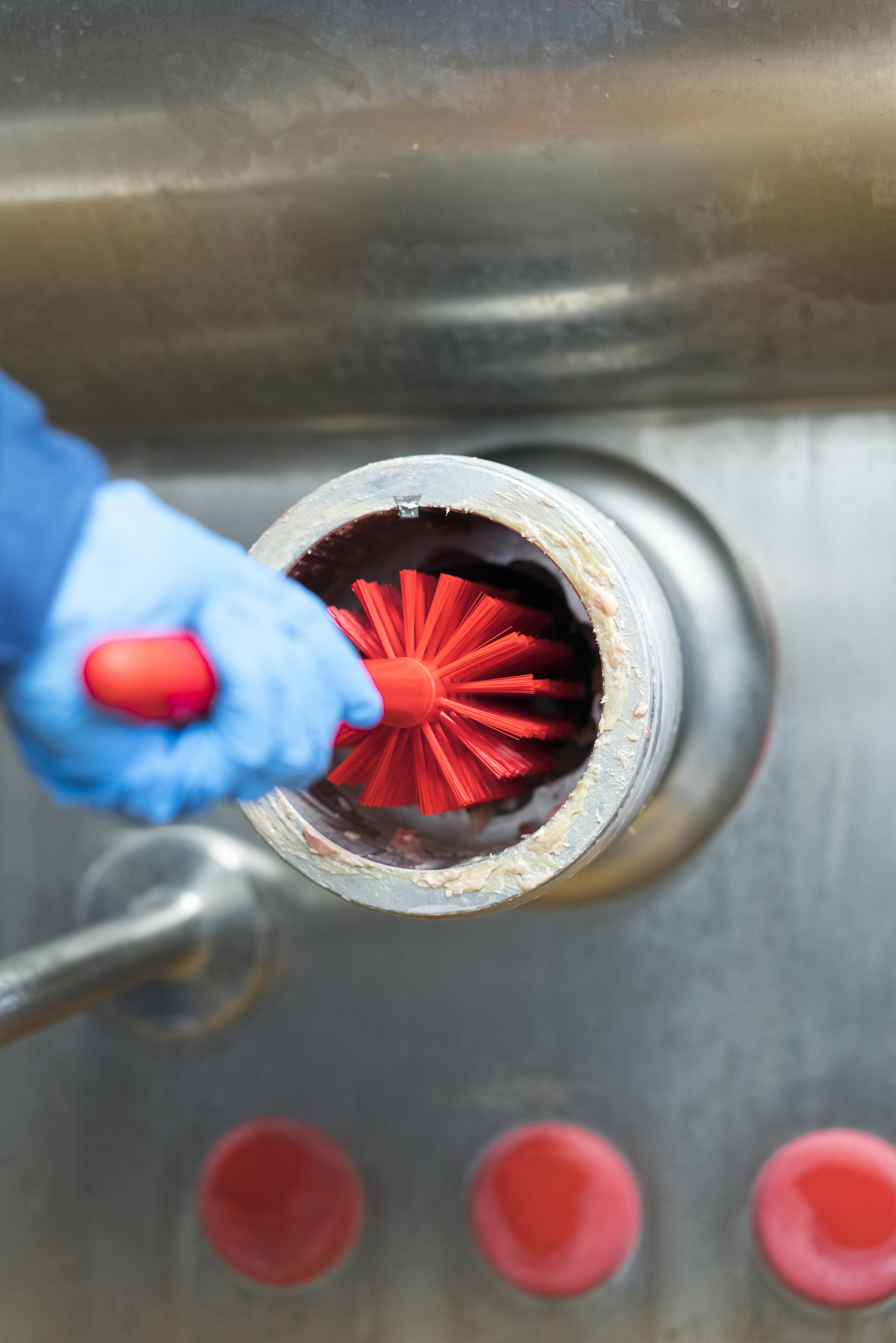 Vikan Pipe Brush w/handle, one piece, 430 mm, Medium/hard, Blue