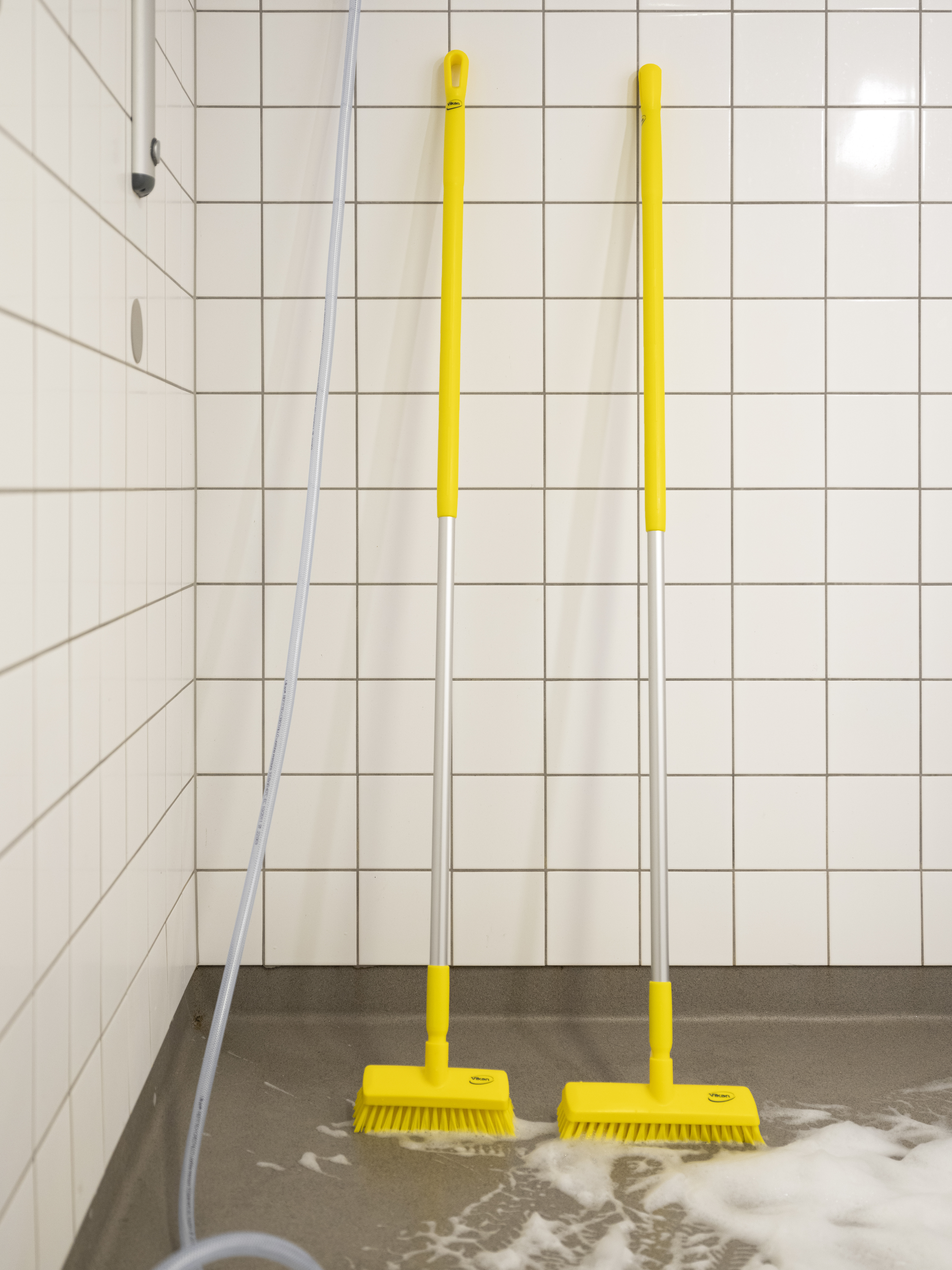 Vikan, Compact Wall/Deck Scrub, 225 mm, Hard, Blue