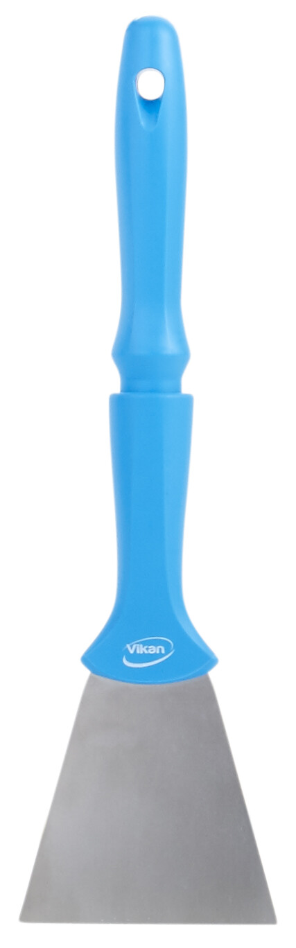 Vikan Stainless Steel Scraper with Threaded Handle, 100 mm, Blue