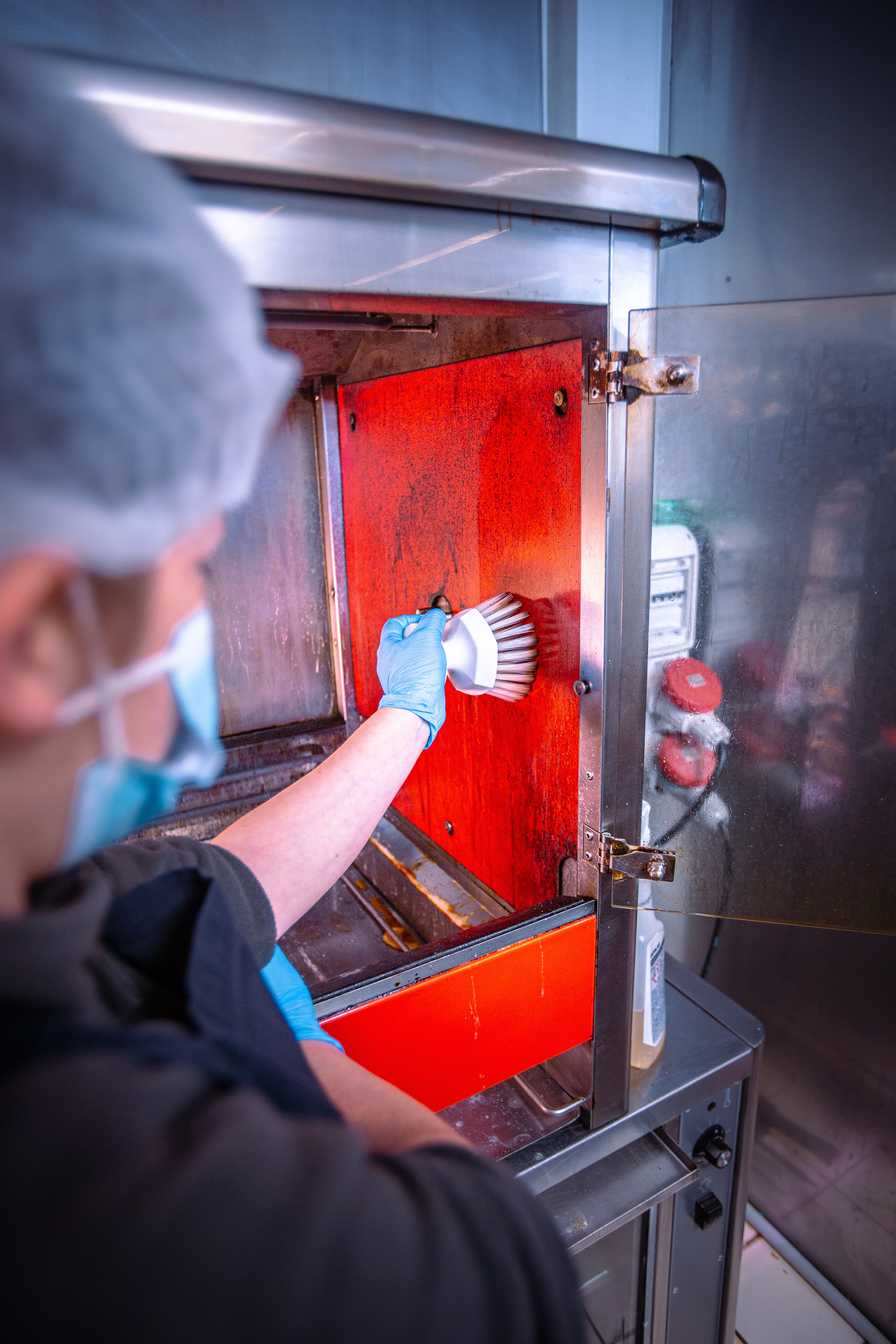 Vikan Round Hand Scrub, 110 mm, Hard, Blue