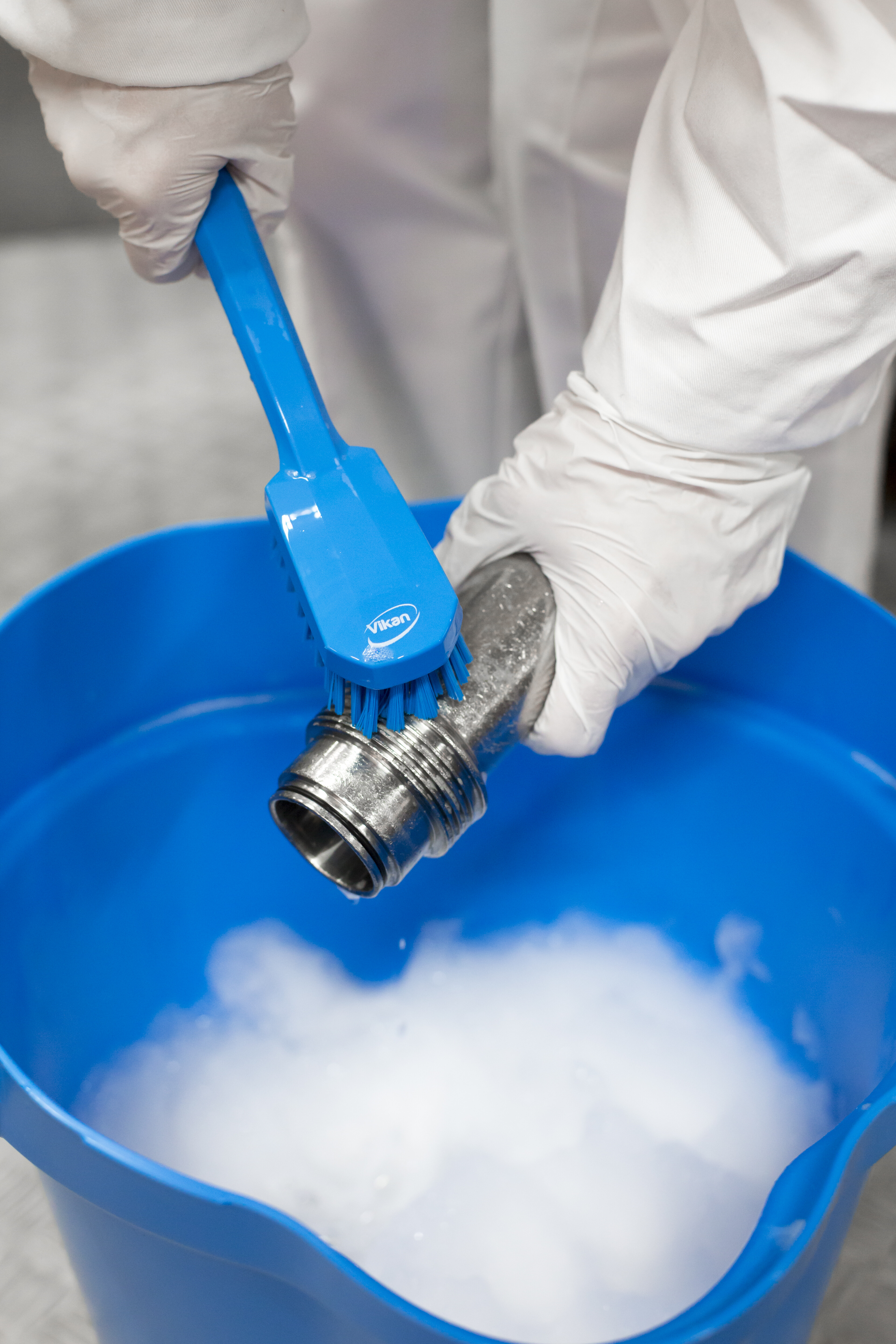 Vikan Utility Brush, 260 mm, Medium, Blue