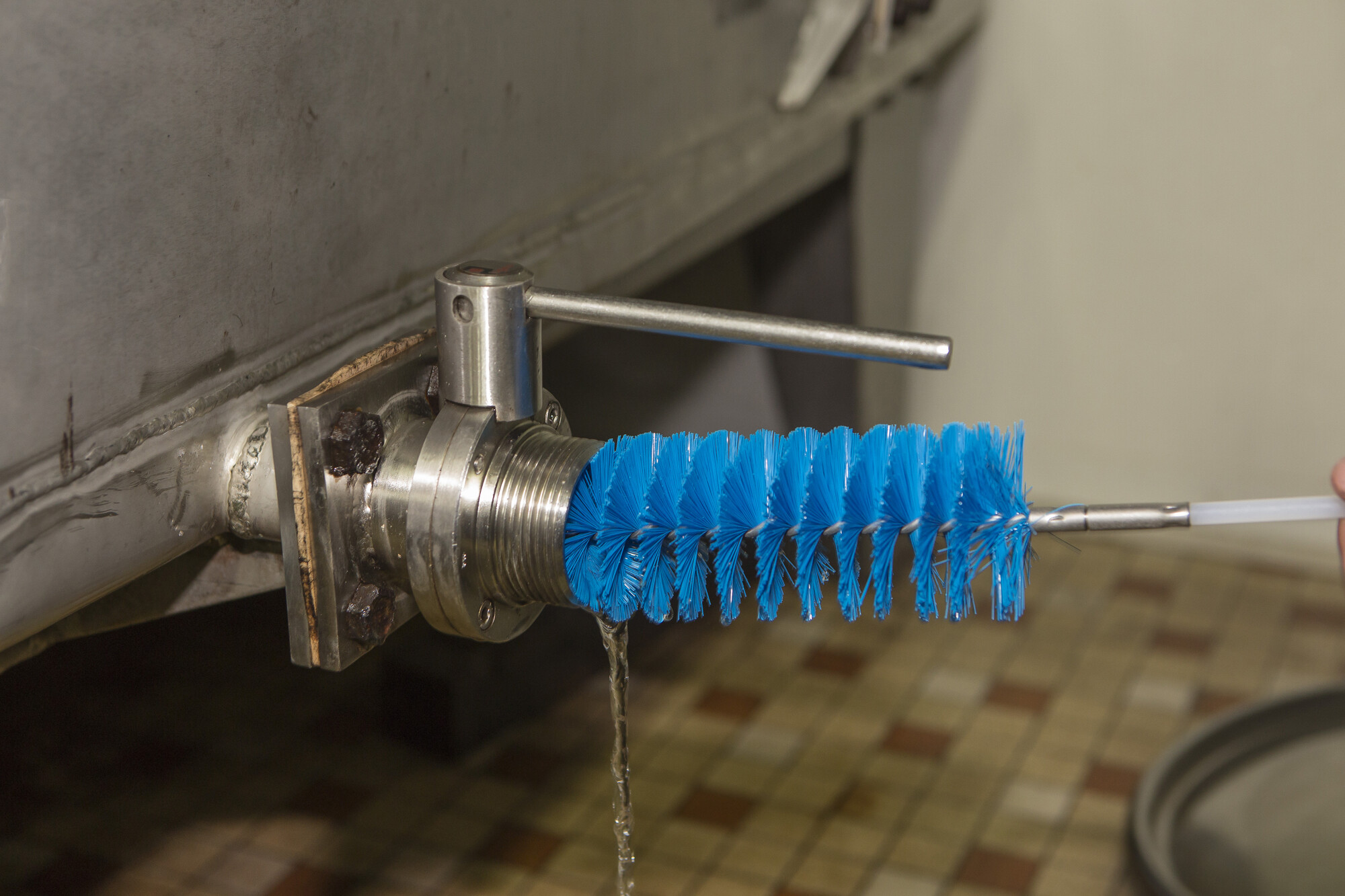 Vikan Tube Brush f/flexible handle 53515 or 53525, Ø60 mm, 200 mm, Medium, Blue