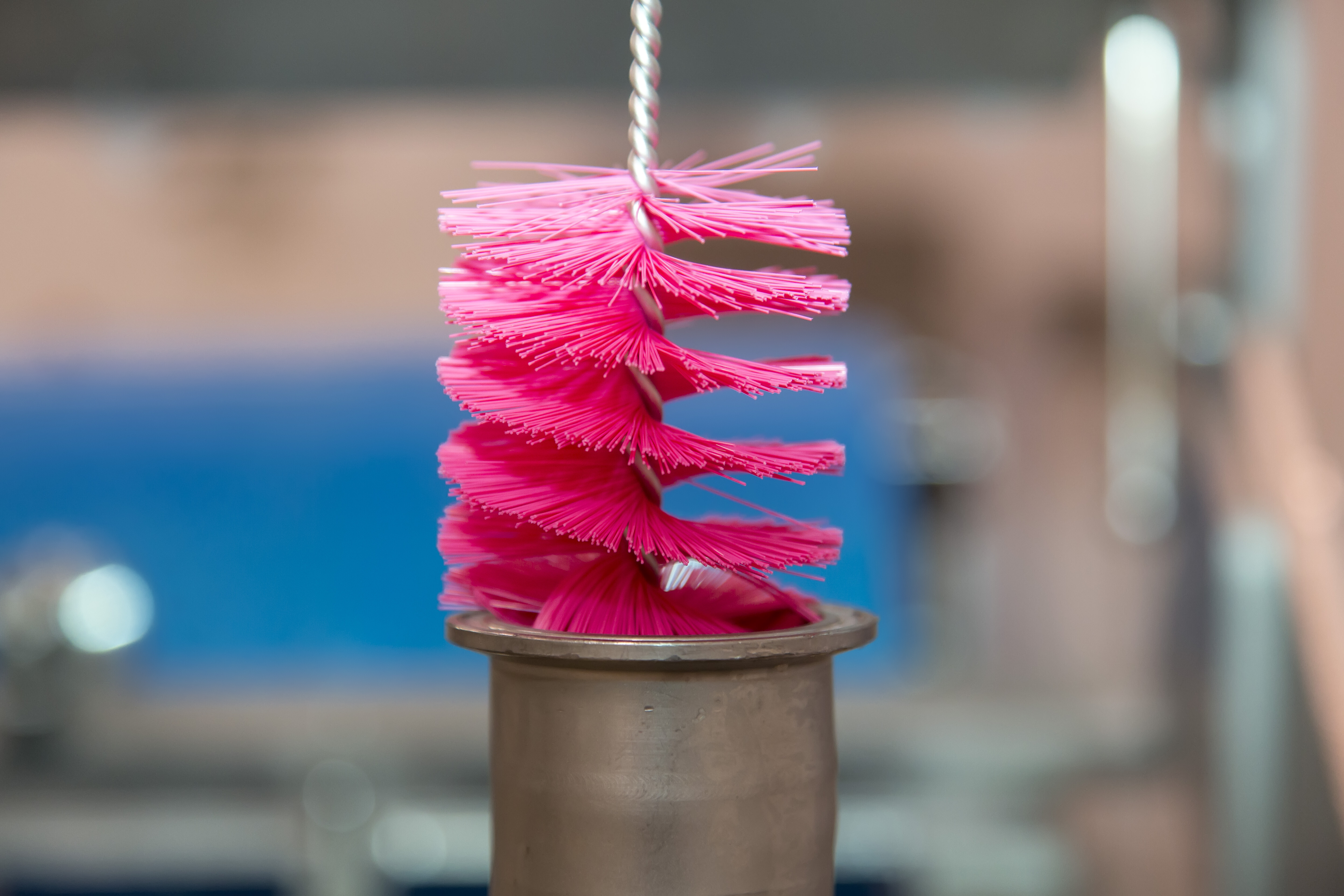 Vikan Tube Brush, Ø40 mm, 500 mm, Hard, Blue