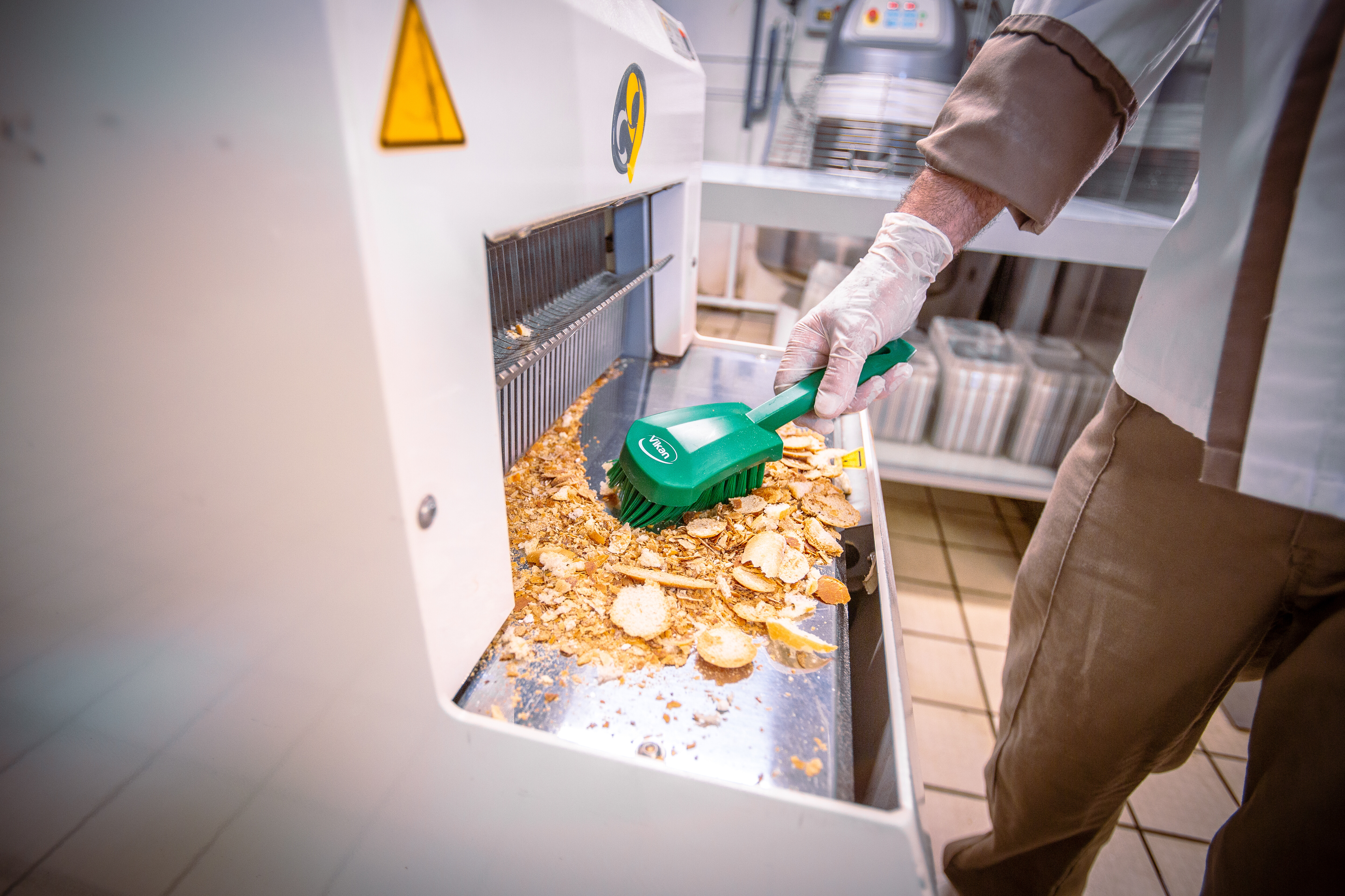 Vikan Washing Brush w/short Handle, 270 mm, Hard, Blue