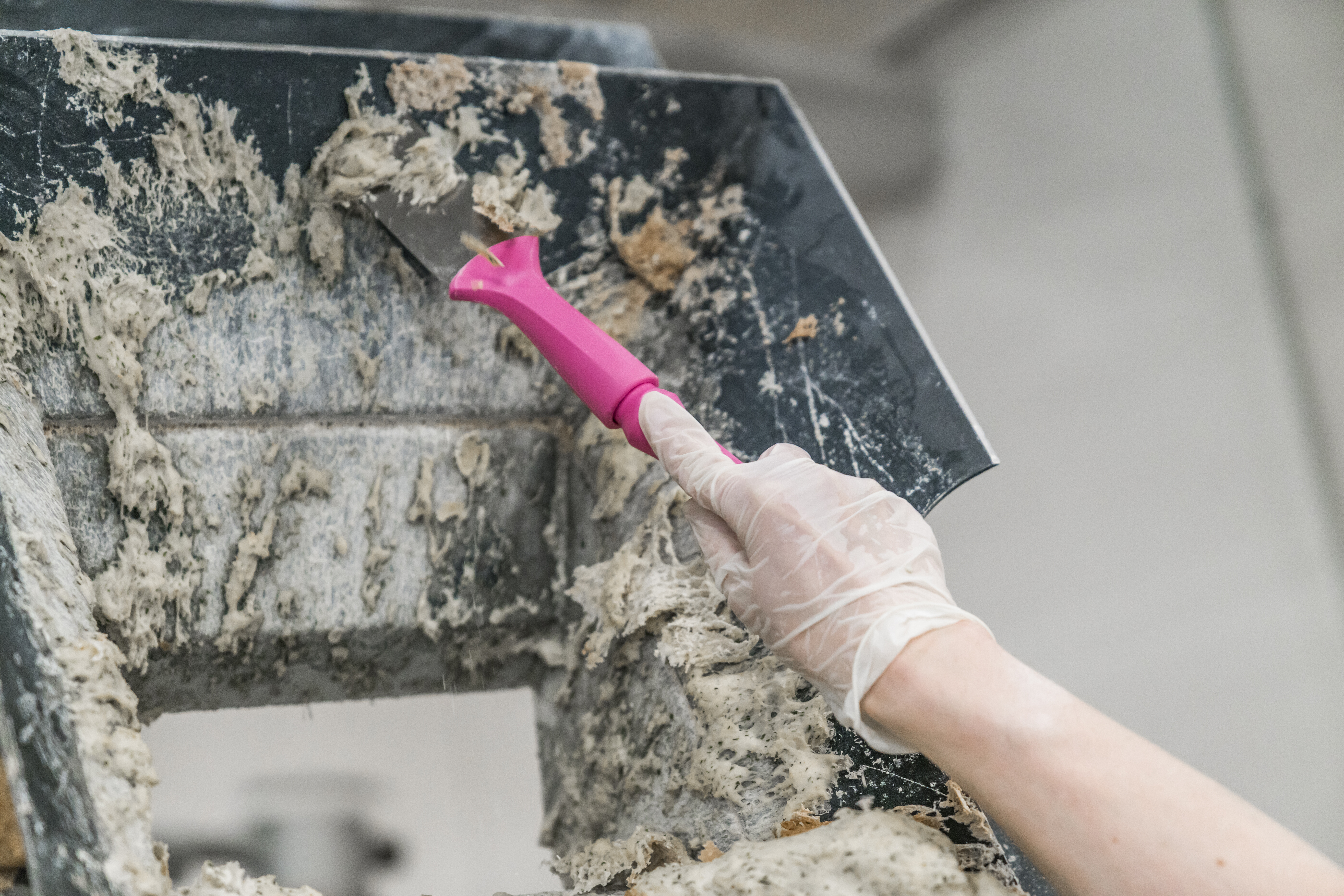 Vikan Stainless Steel Scraper with Threaded Handle, 50 mm, Blue