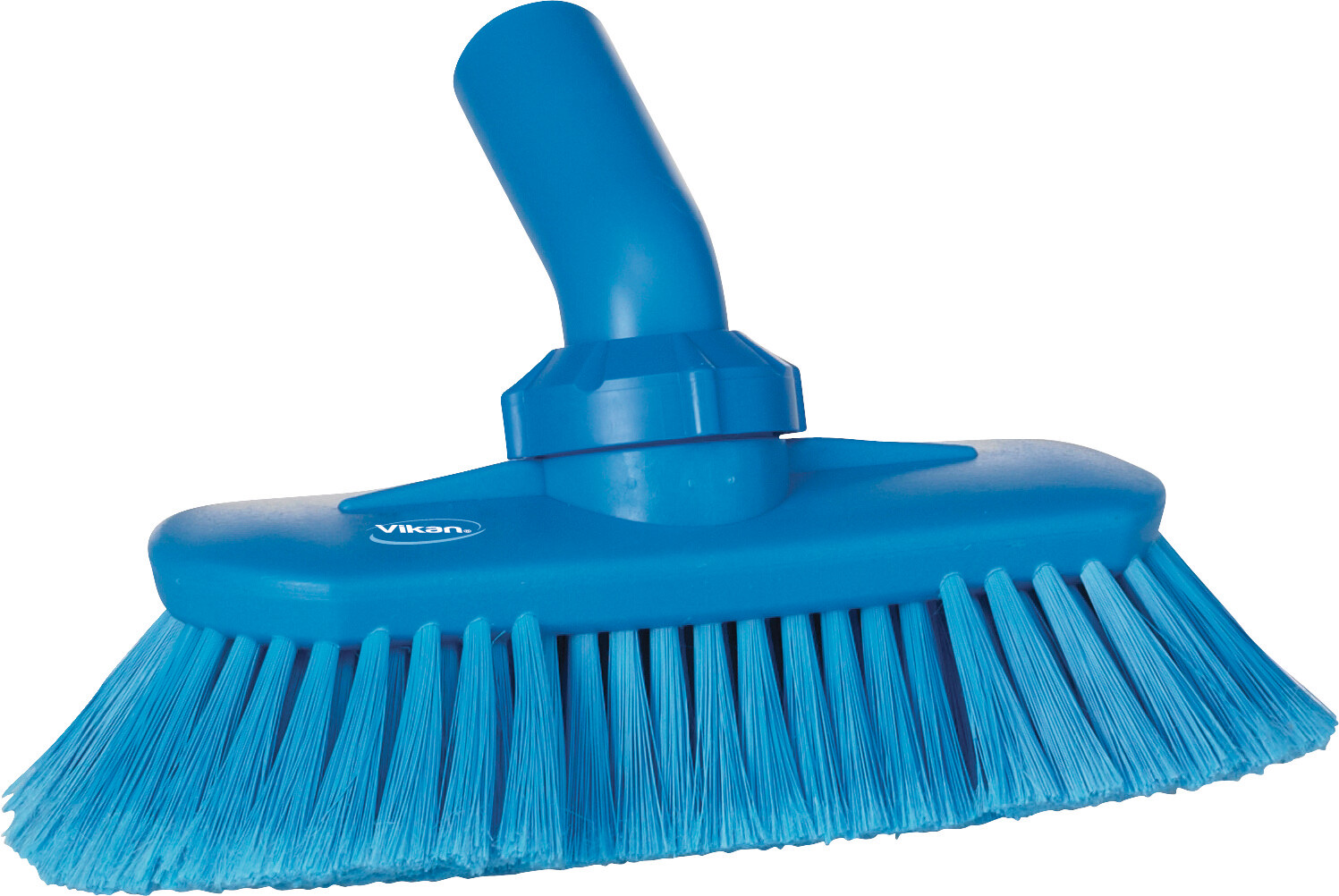 Vikan Washing Brush w/Angle adjustment, waterfed, 240 mm, Soft/split, Blue