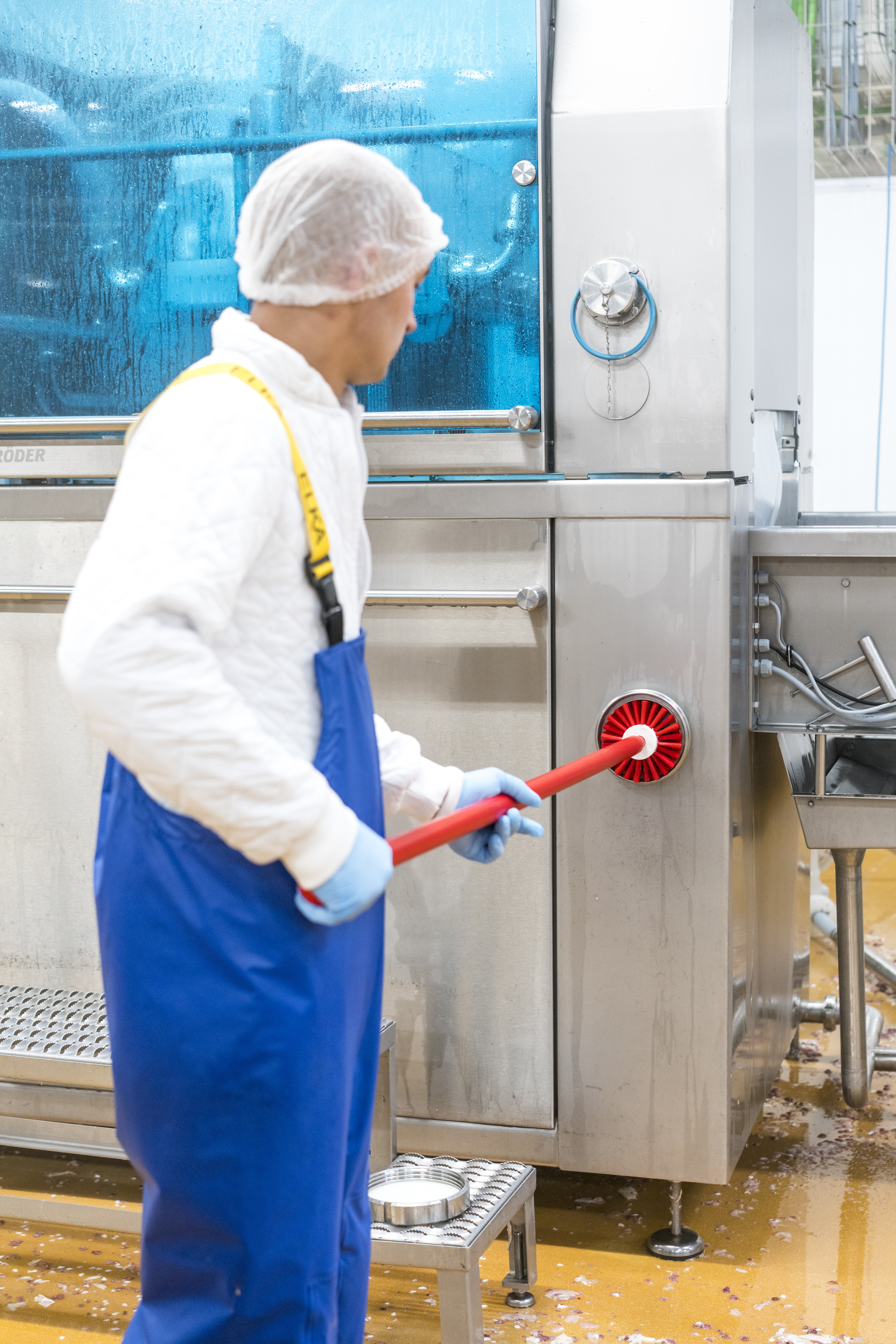 Vikan Meat Mincer Brush, 130 mm, Medium, Blue