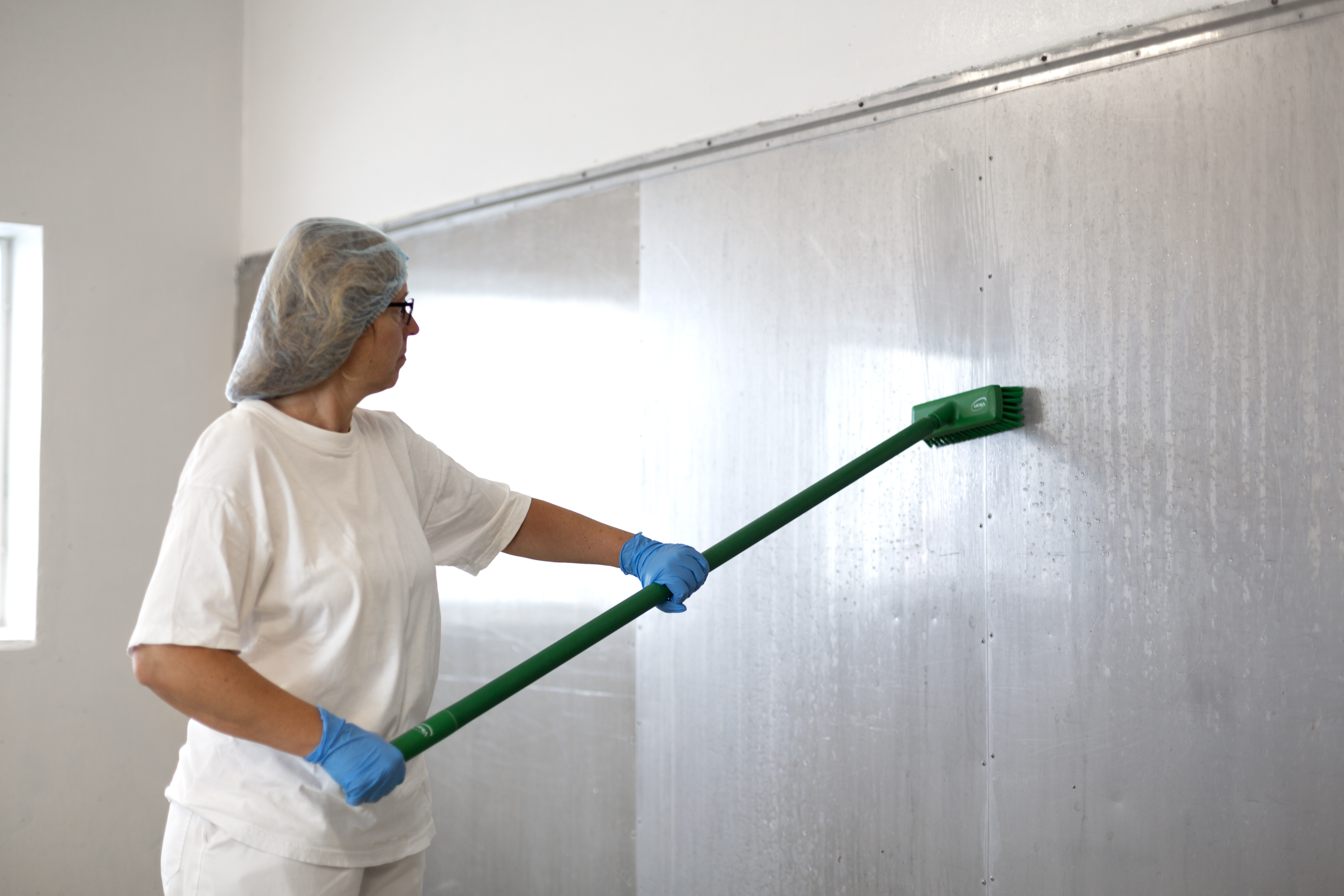 Vikan, Compact Wall/Deck Scrub, 225 mm, Hard, Blue