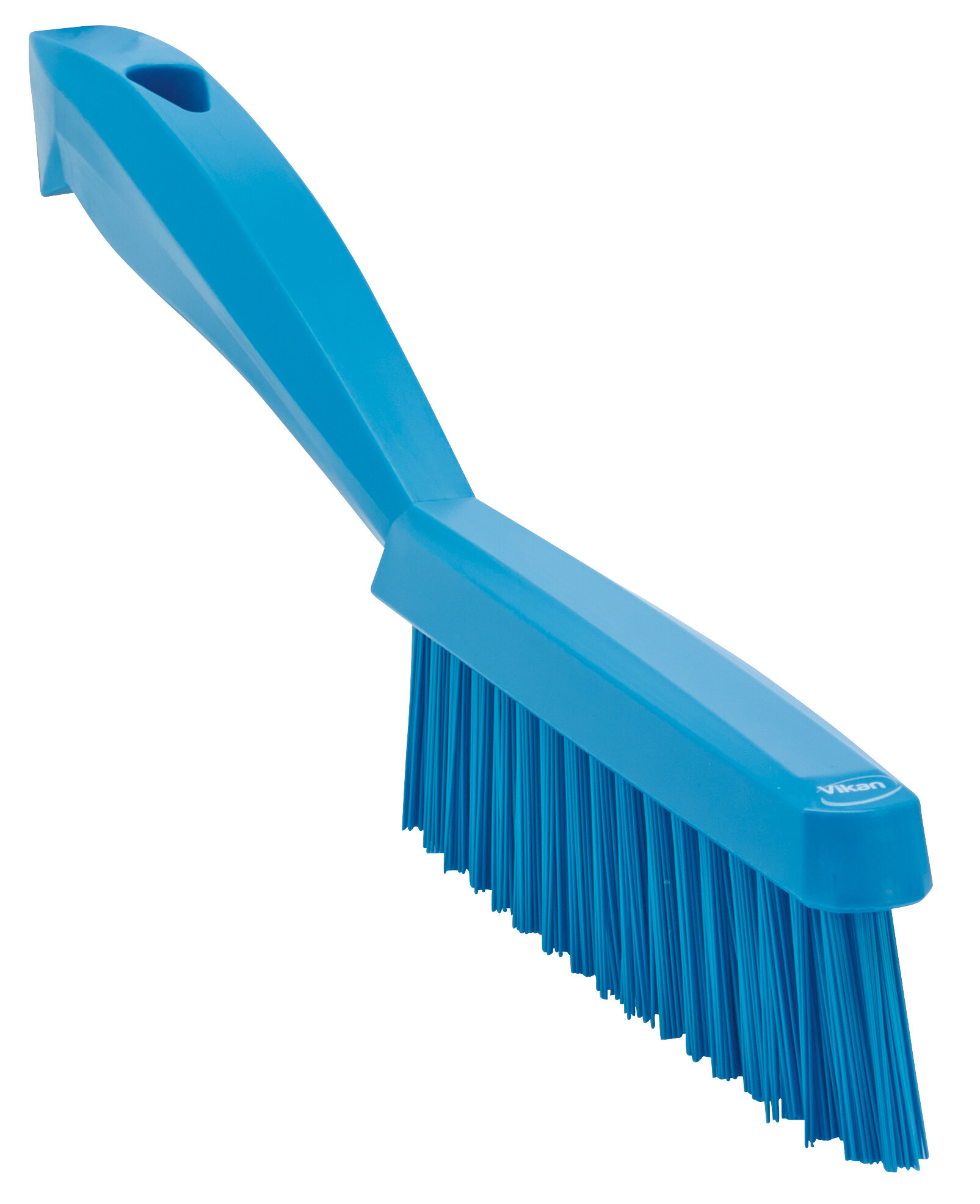 Vikan Narrow Hand Brush w/Short Handle, 300 mm, Very hard, Blue