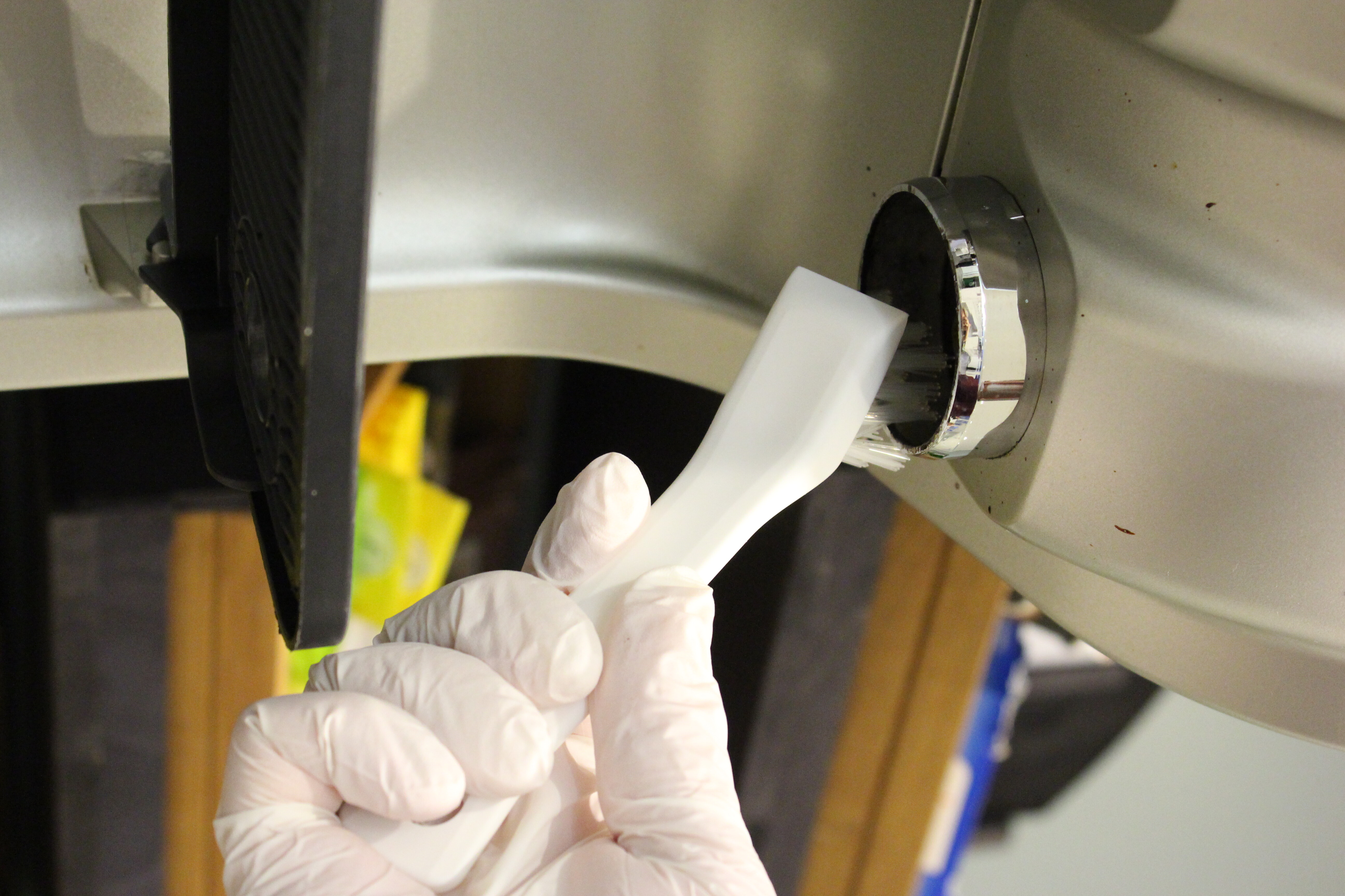 Vikan Detail Brush with Scraping Edge, 150 mm, Hard, Blue