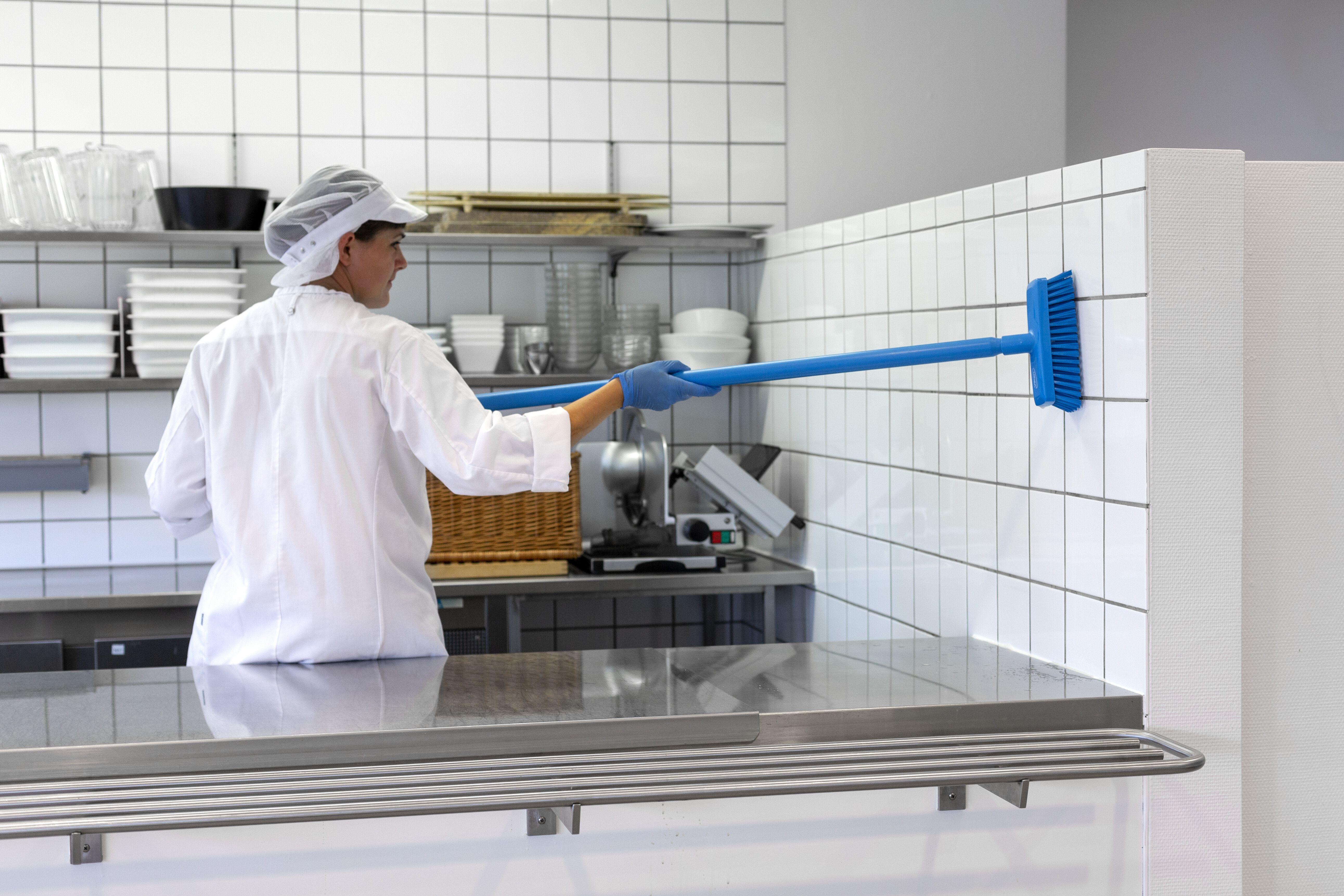 Vikan Ultra Hygienic Handle, Ø32 mm, 1300 mm, Blue