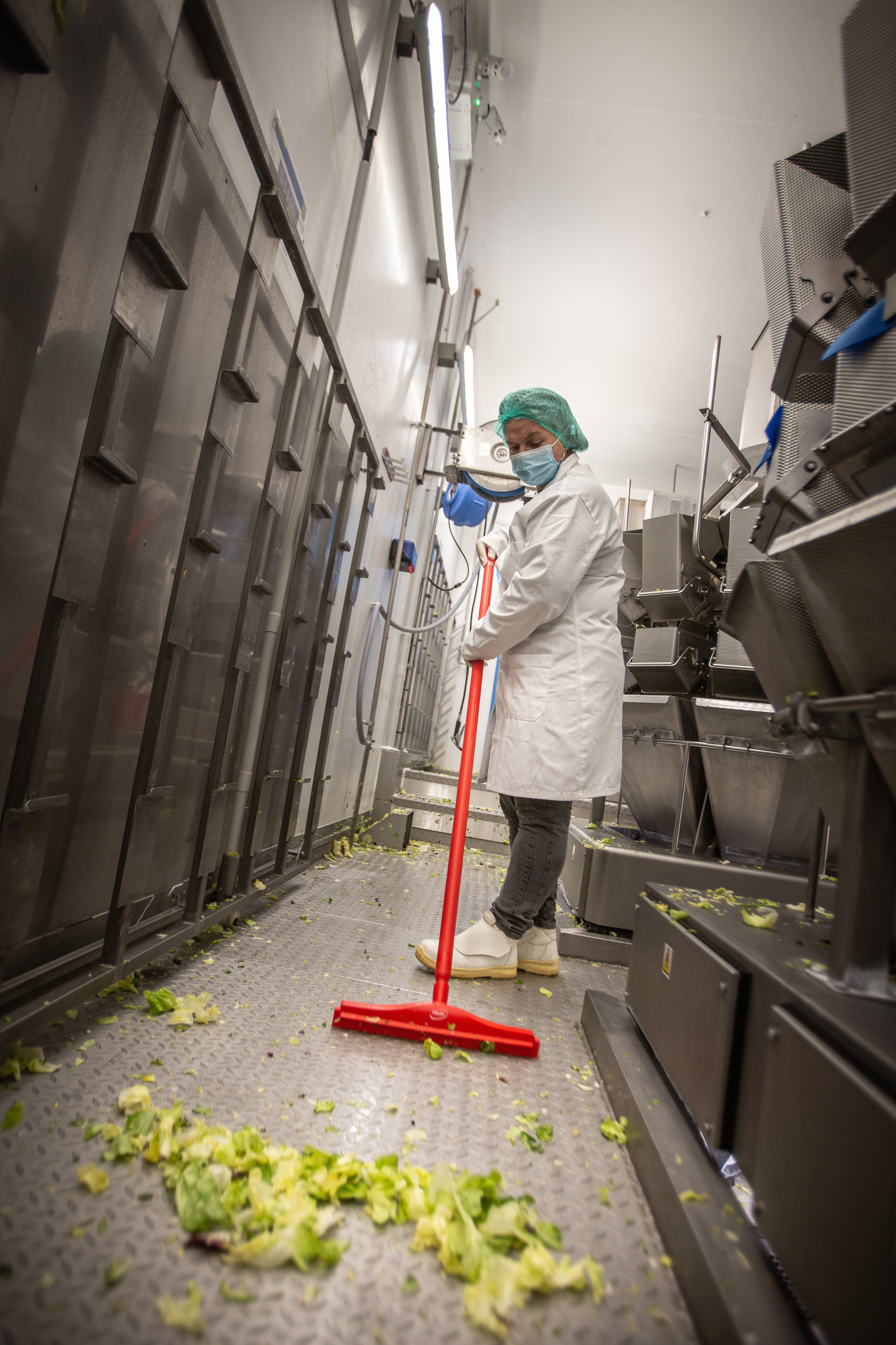 Vikan Hygienic Floor Squeegee w/replacement cassette, 400 mm, Blue