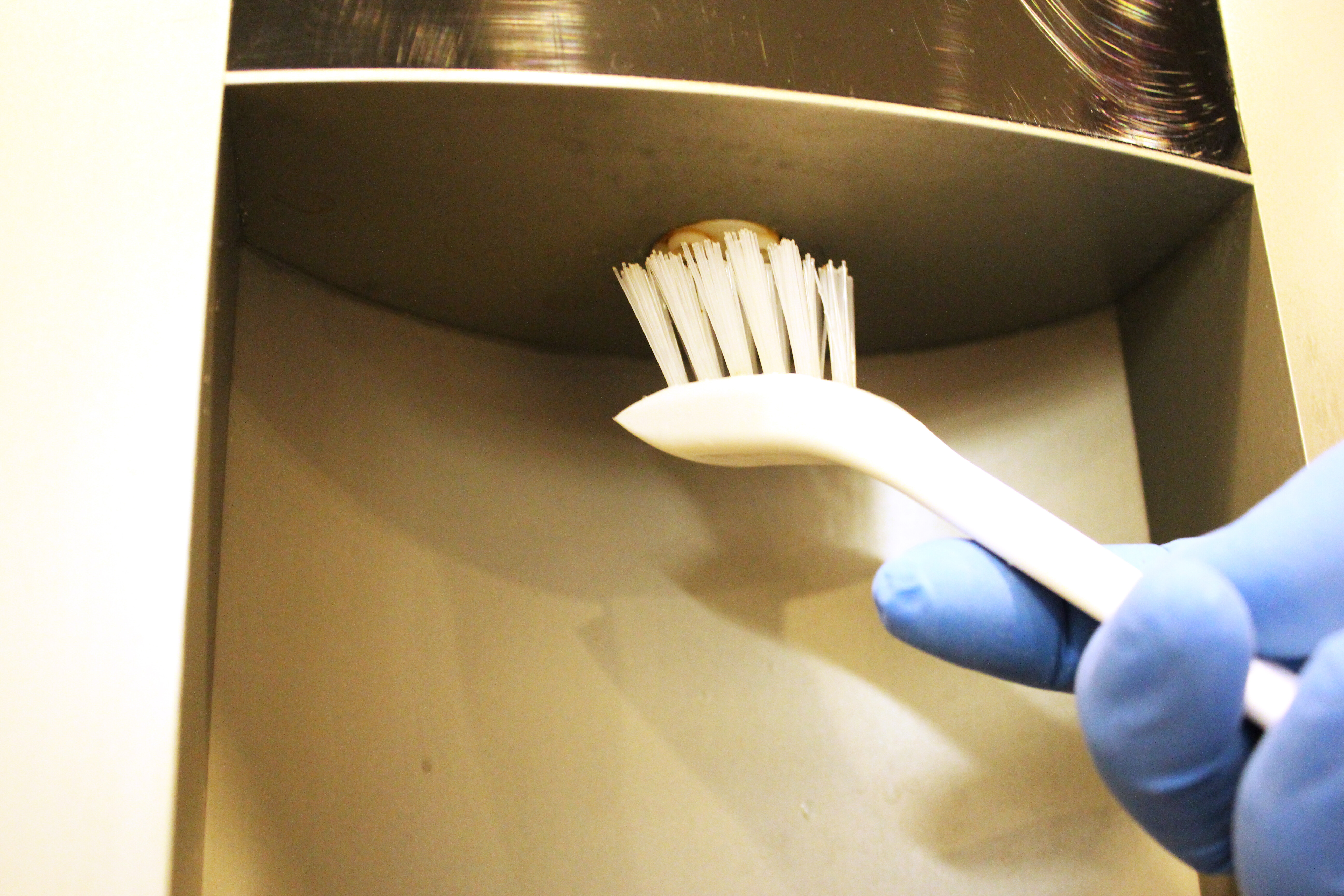 Vikan Detail Brush with Scraping Edge, 150 mm, Hard, Blue