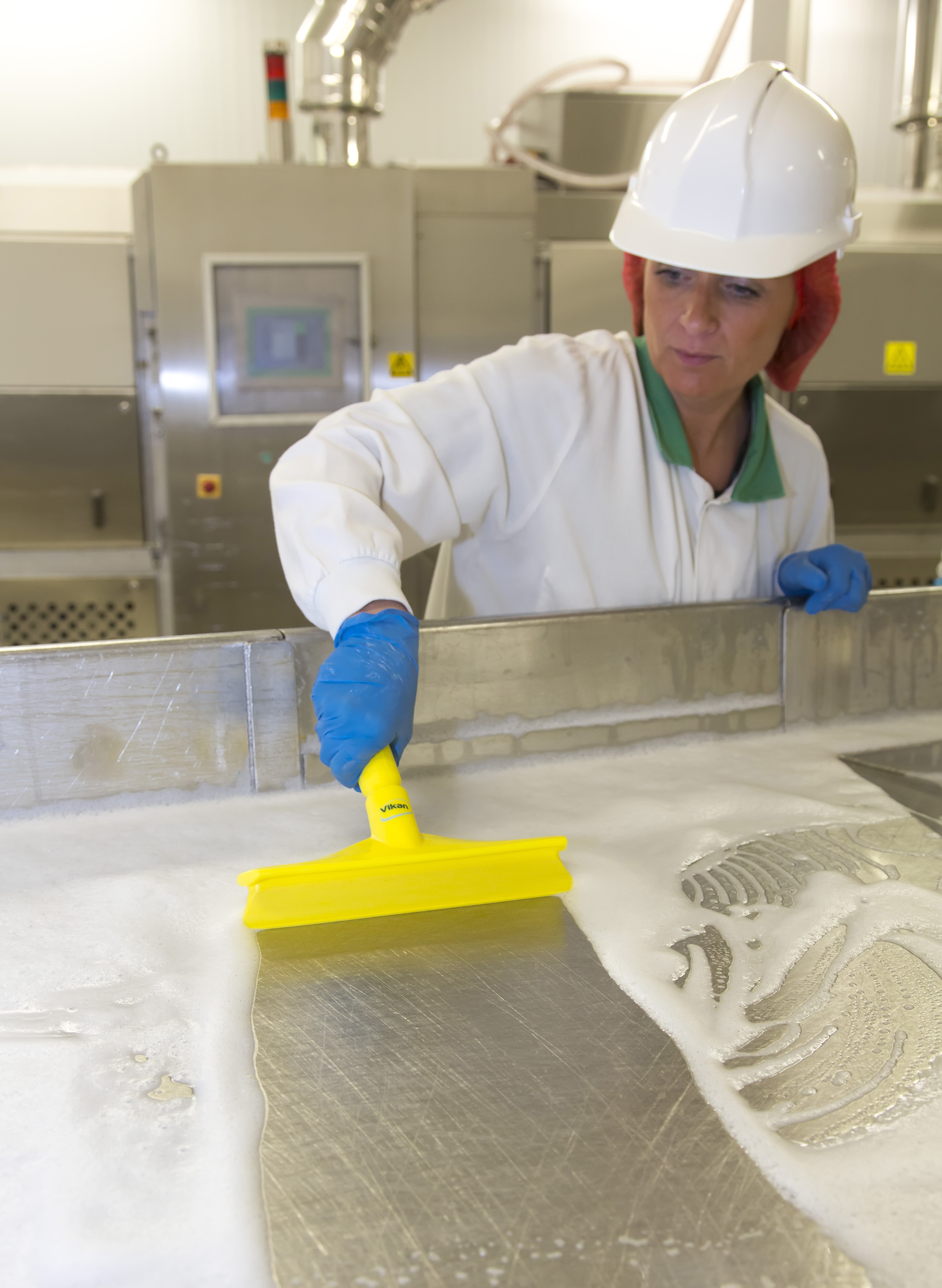 Vikan Ultra Hygiene Table Squeegee w/Mini Handle, 245 mm, Blue