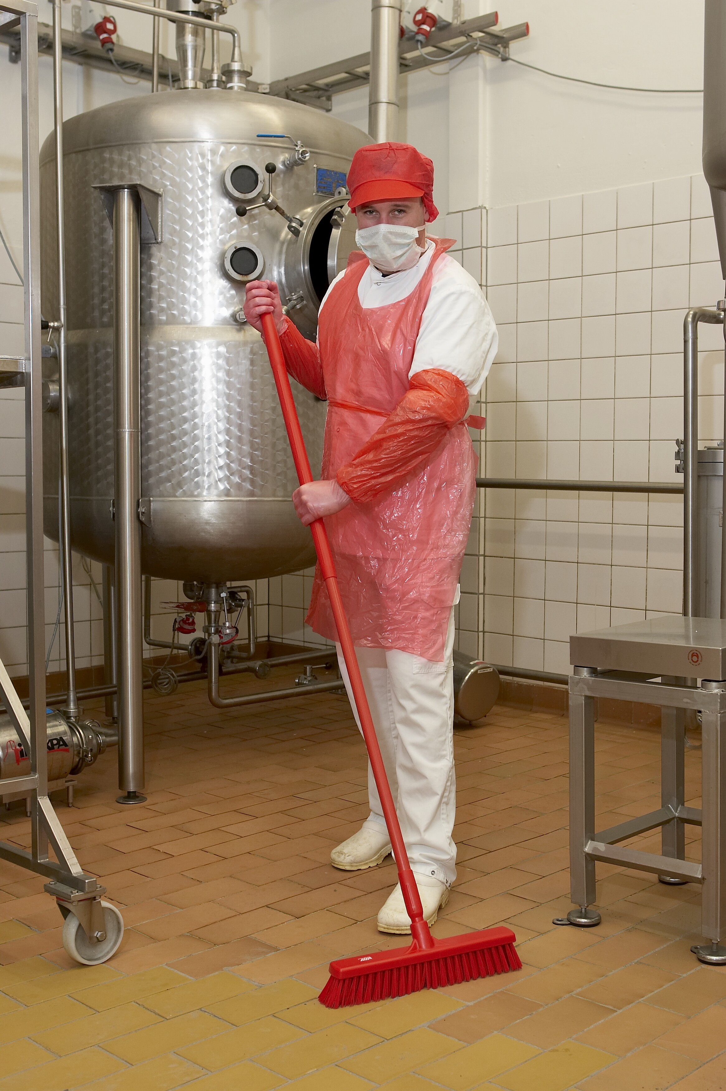 Vikan Broom, 410 mm, Soft, Blue