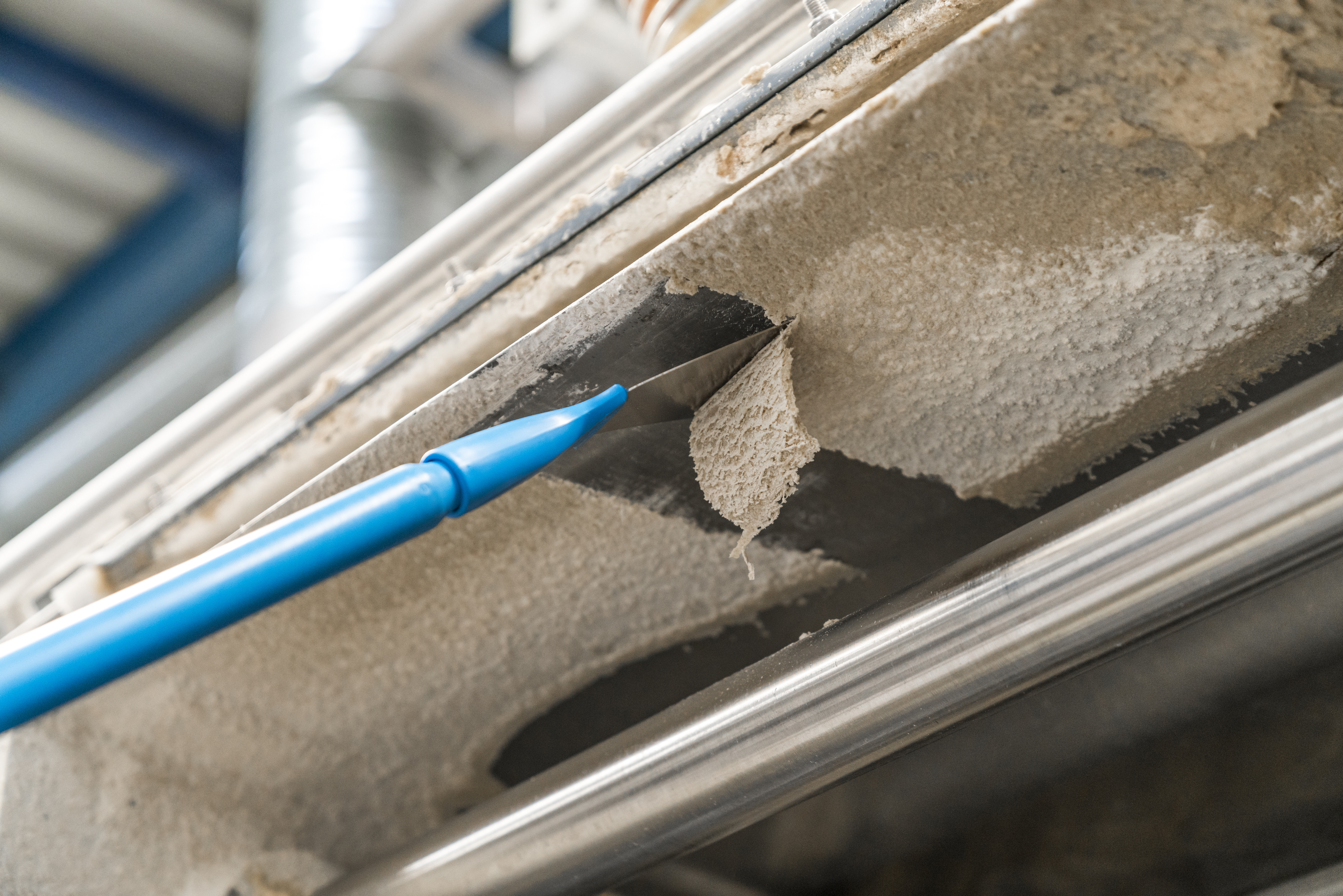 Vikan Stainless Steel Scraper with Threaded Handle, 100 mm, Blue